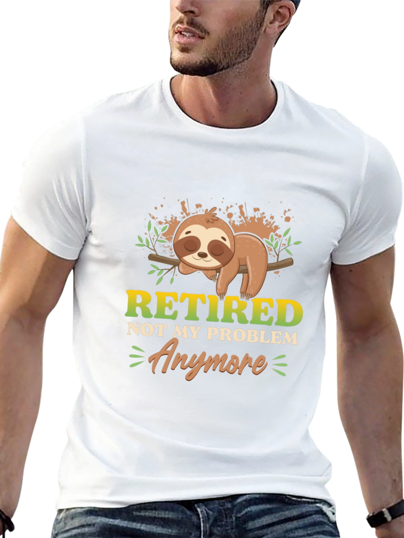 Retired Sloth Graphic T-Shirt