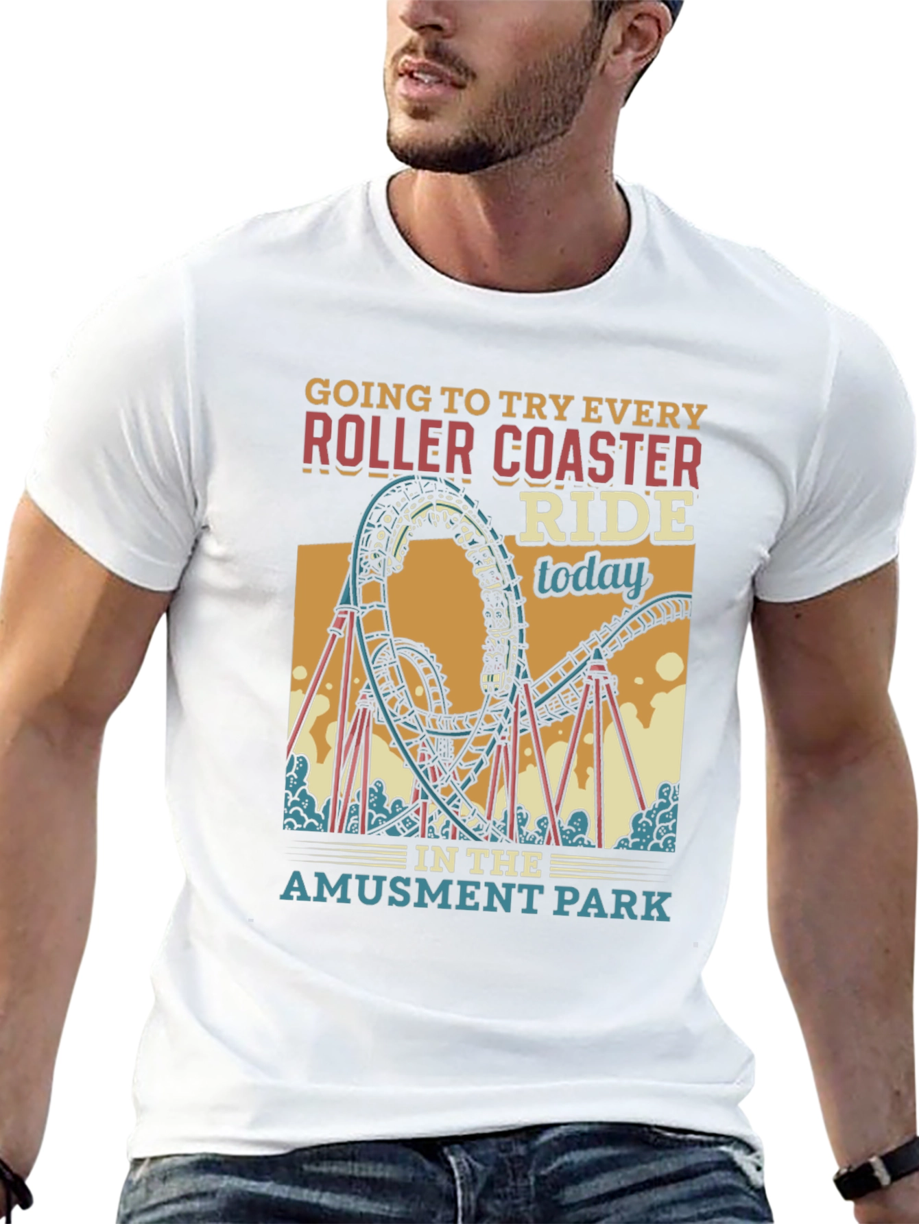 Amusement Park Roller Coaster T-Shirt