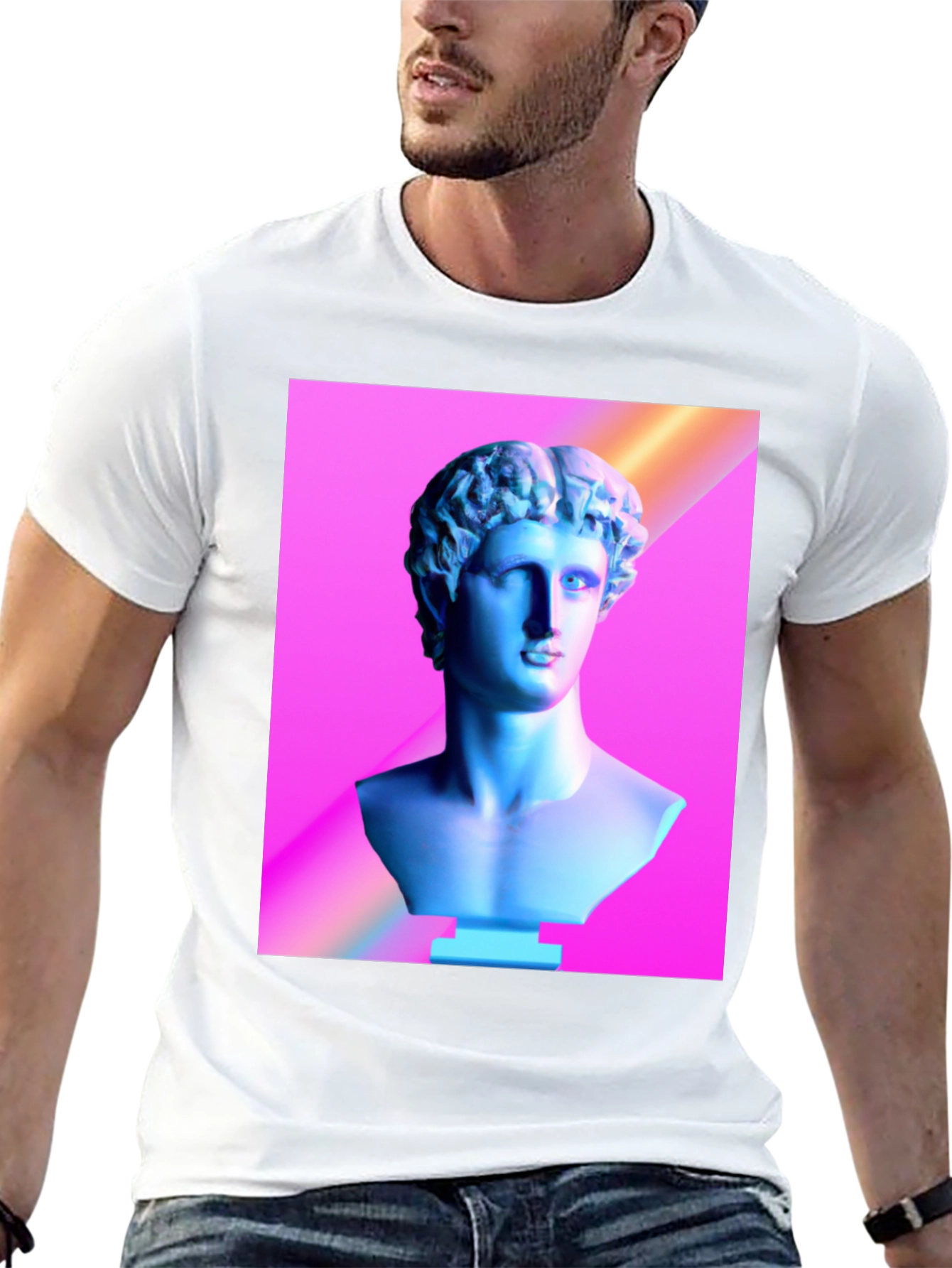 Vaporwave Bust T-Shirt - Retro Style