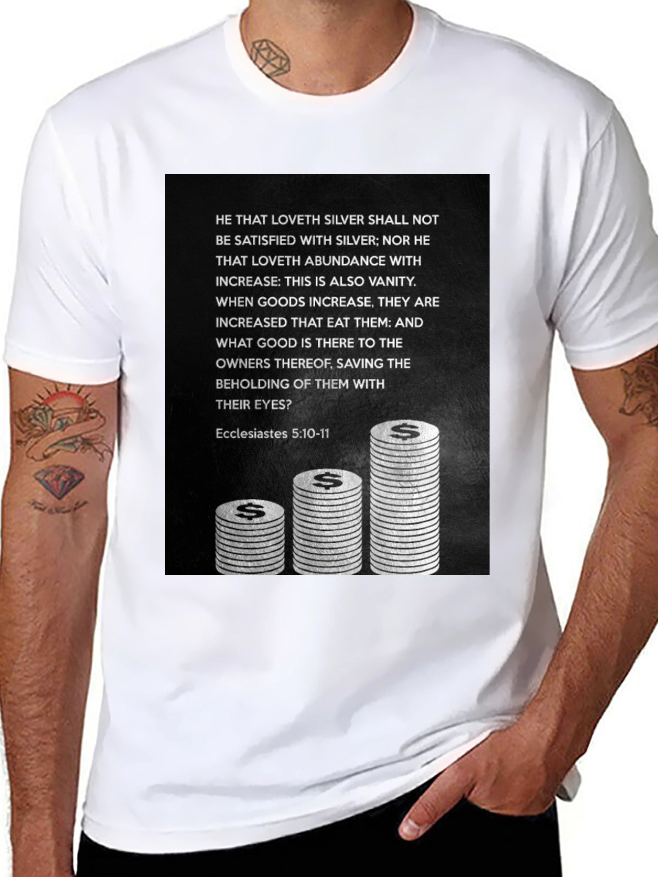 Ecclesiastes 5:10-11 Graphic T-Shirt