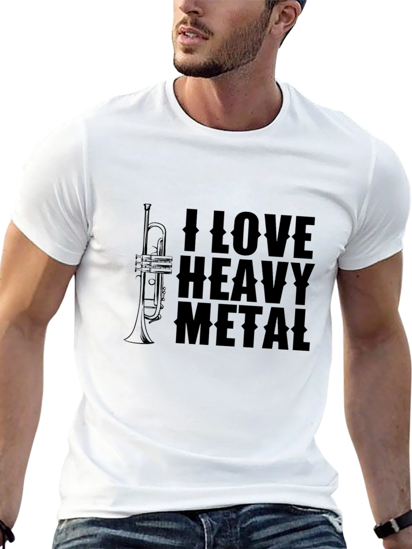 I Love Heavy Metal T-Shirt - Black Graphic Tee