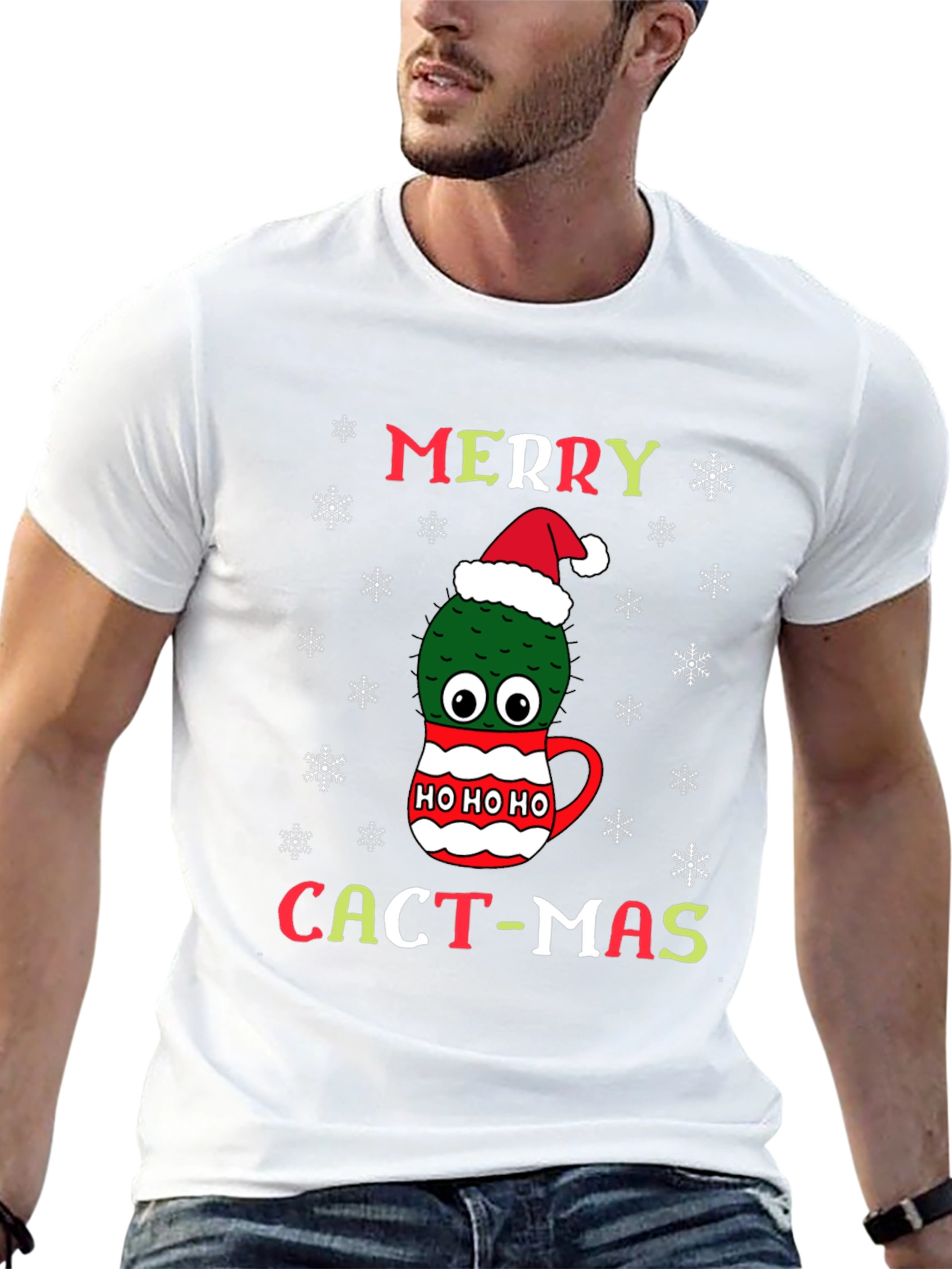 Merry Cact-Mas T-Shirt Cactus Christmas