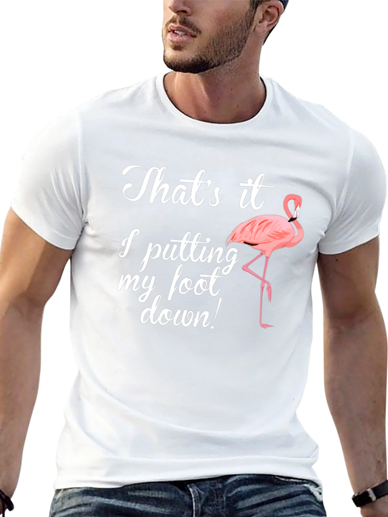 Funny Flamingo Foot Down T-Shirt