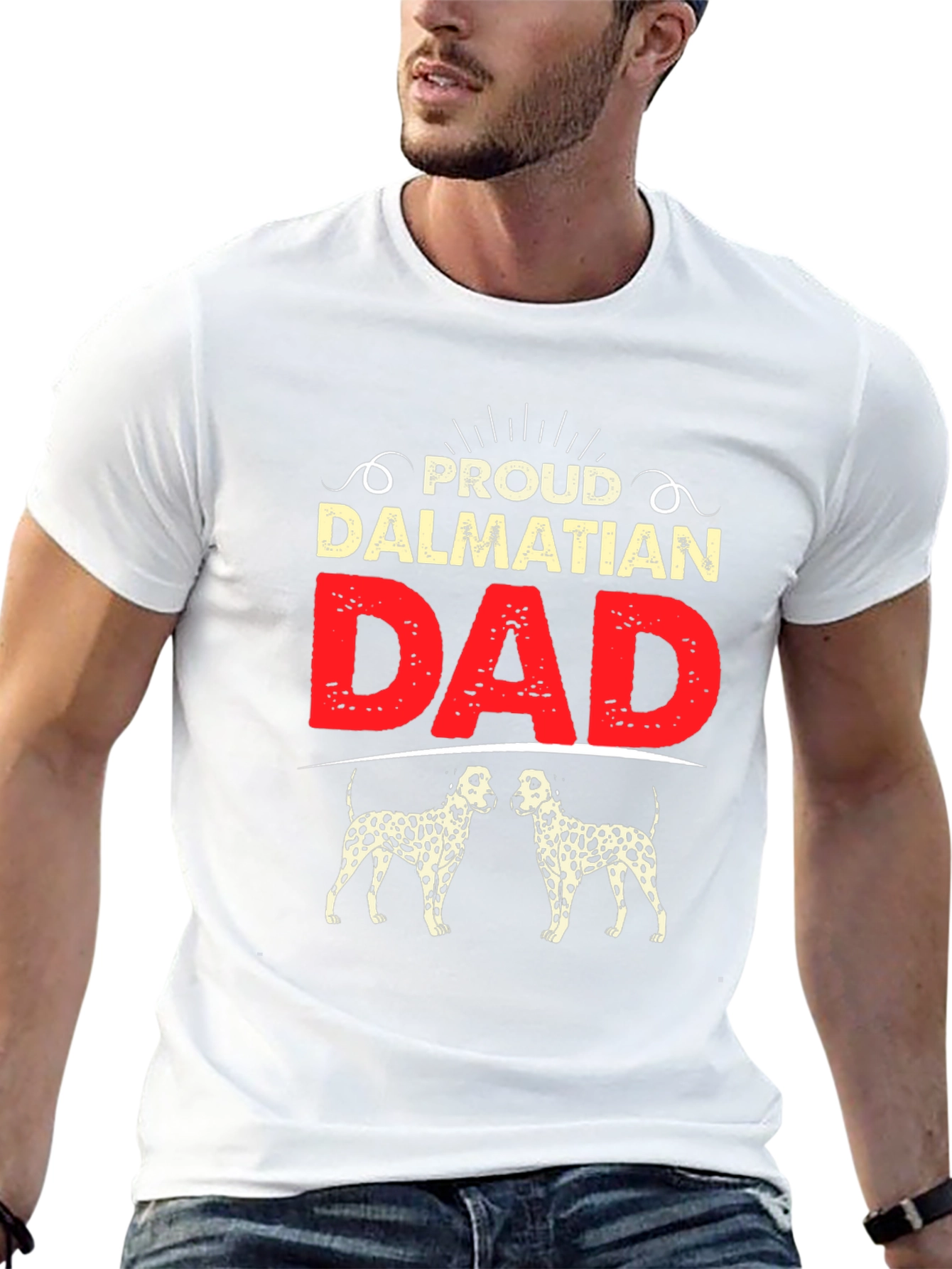 Proud Dalmatian Dad Black T-Shirt