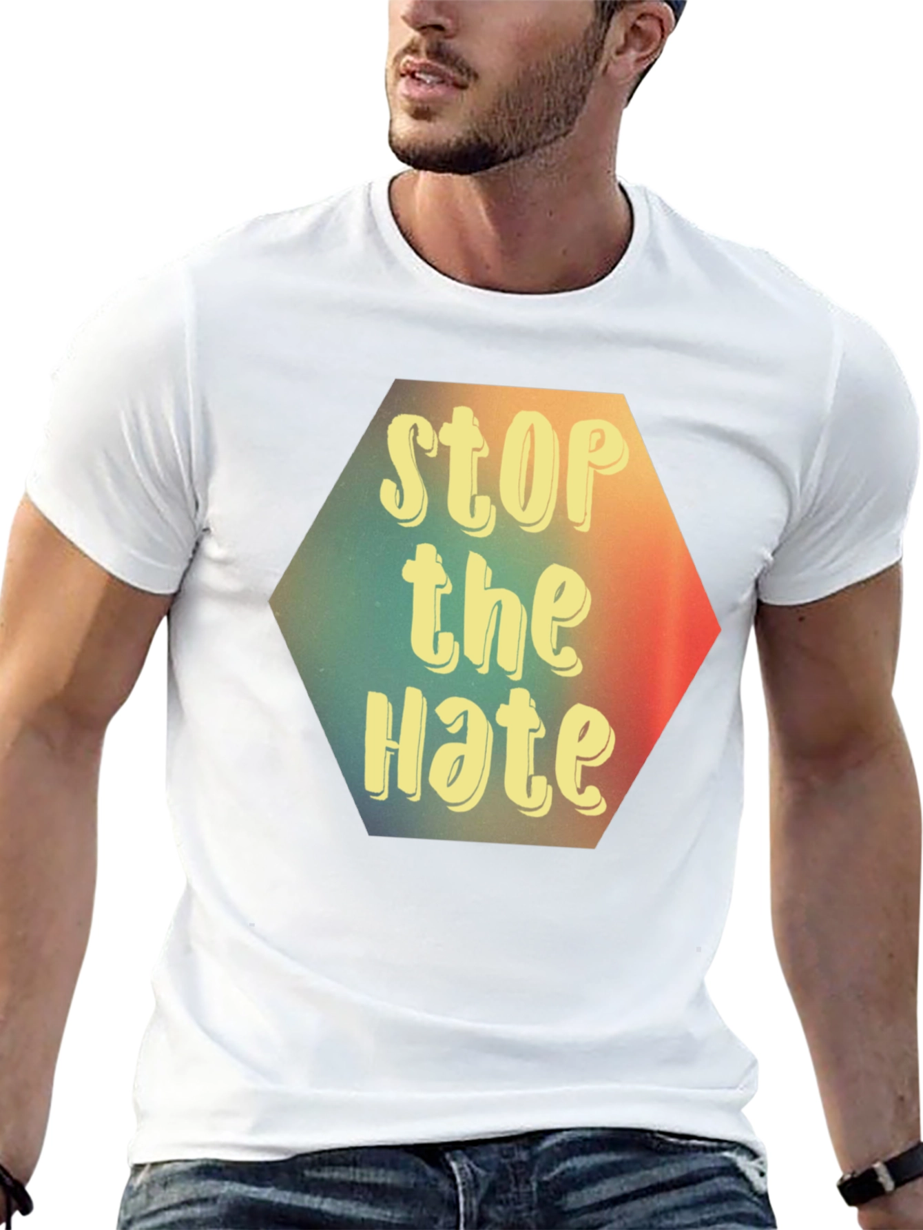 Stop the Hate Graphic Tee - Black Unisex T-Shirt