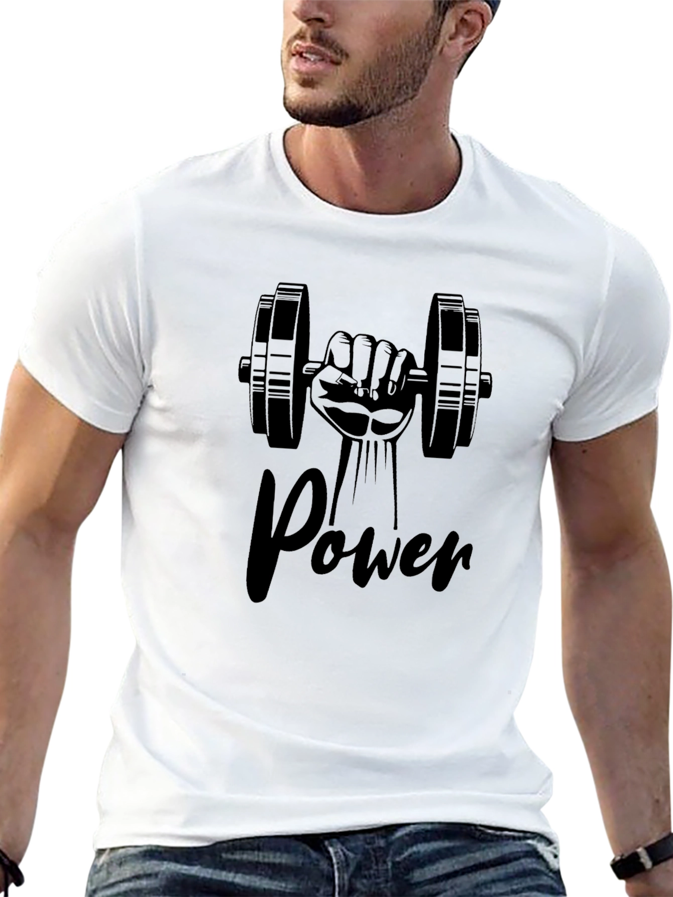 Power Gym T-Shirt - Weightlifting Design