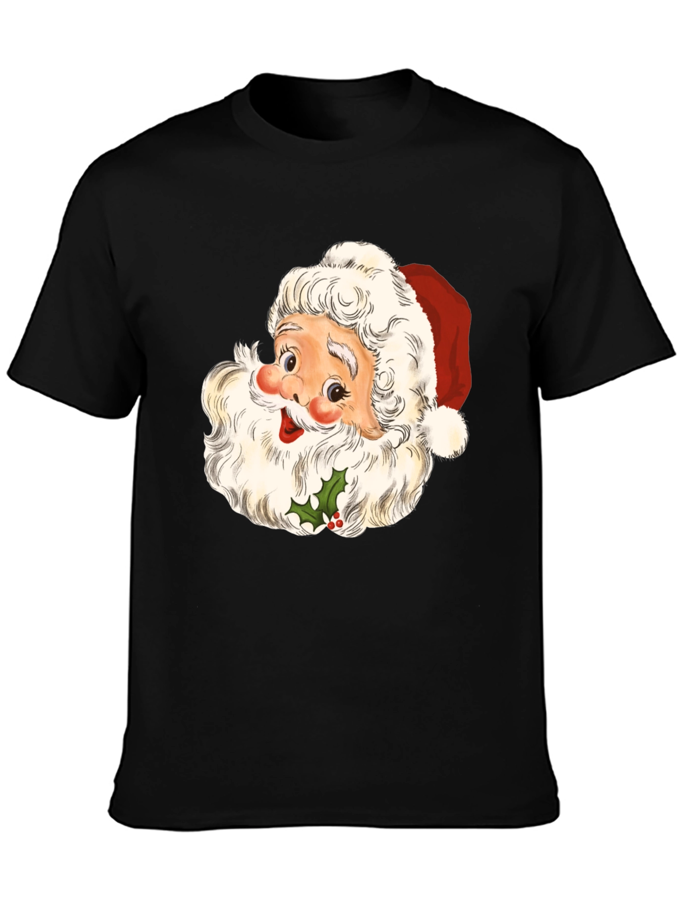Santa Graphic Tee - Holiday Cheer T-Shirt
