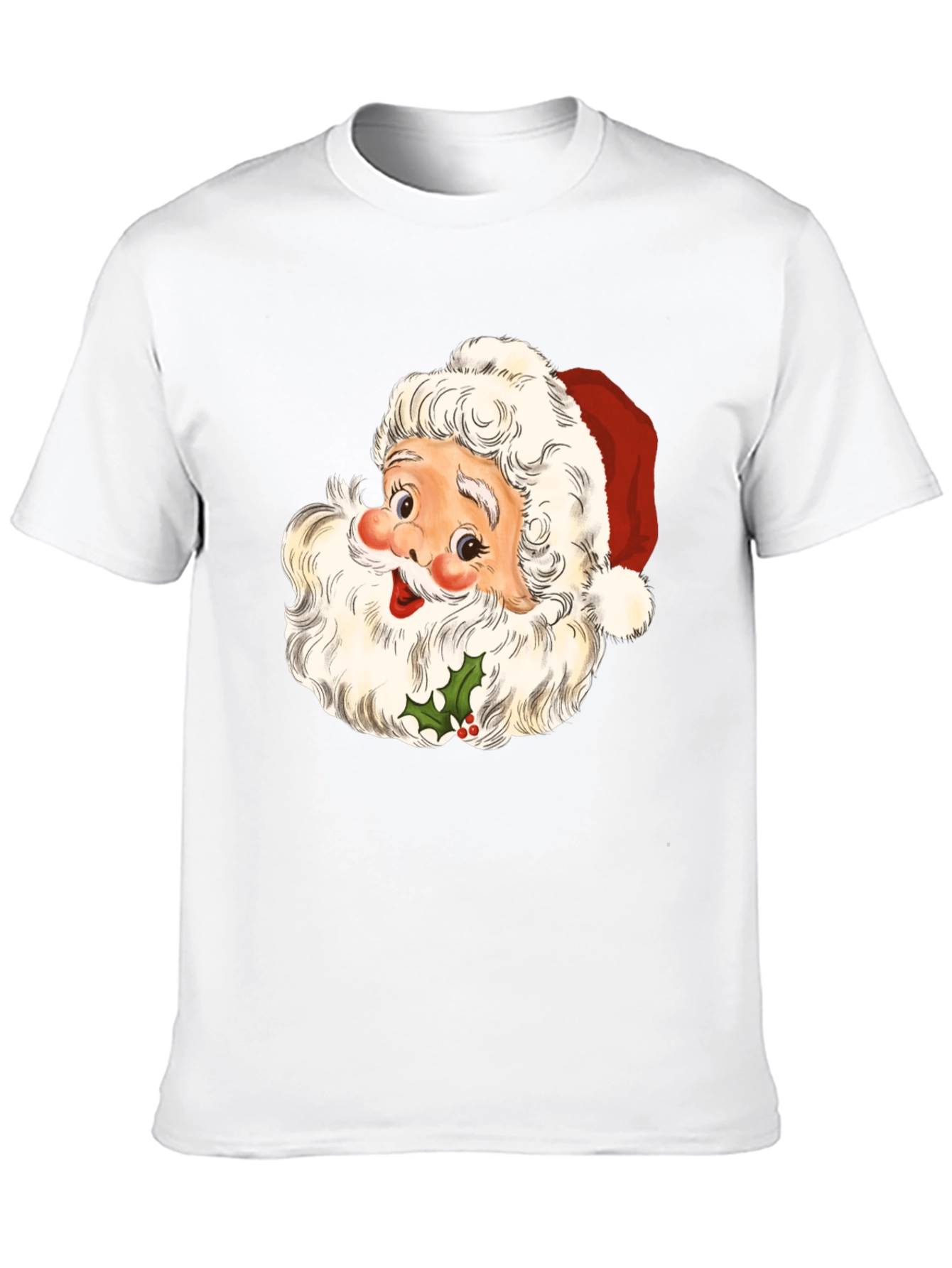 Santa Graphic Tee - Holiday Cheer T-Shirt