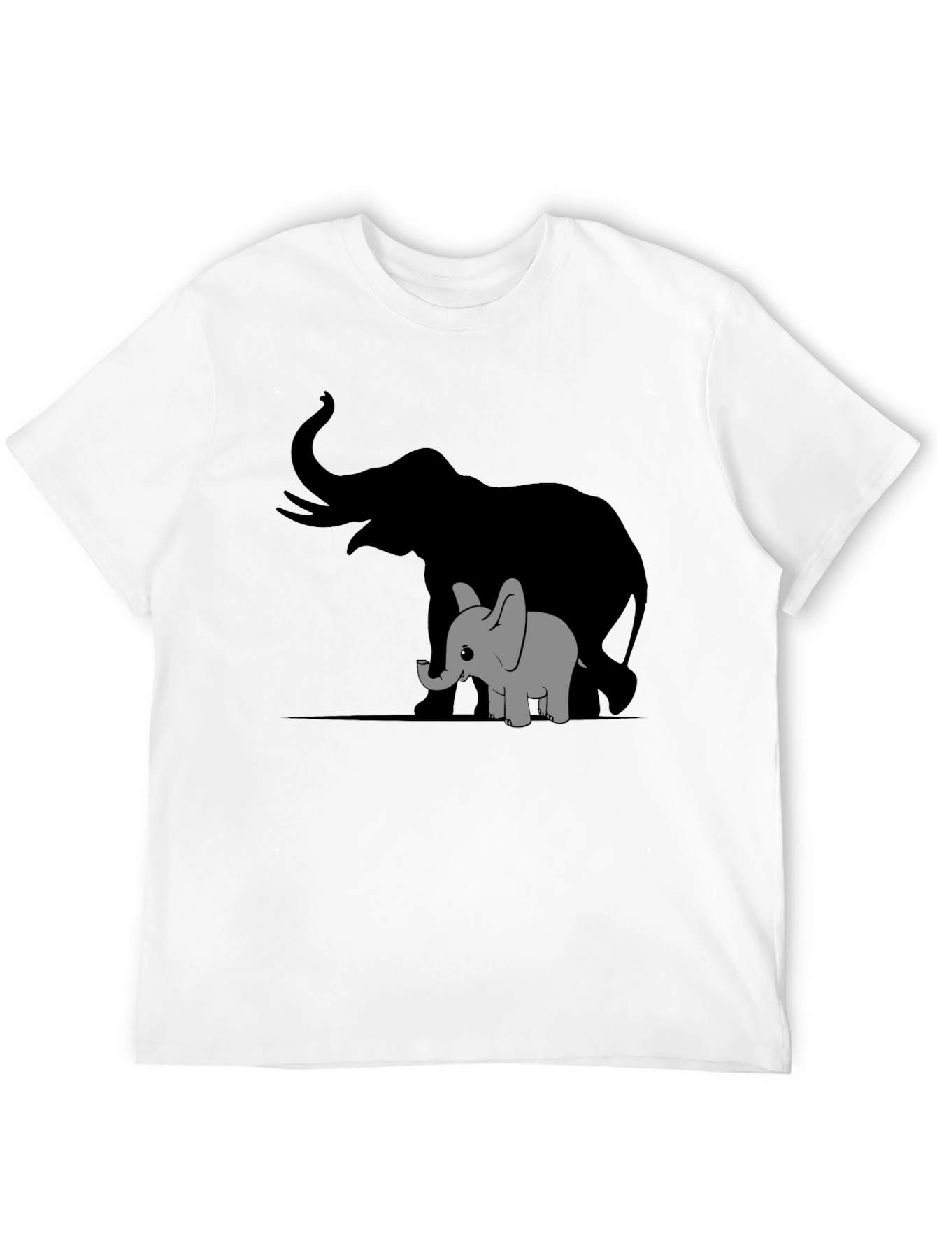 Elephant Family Graphic Tee - Black