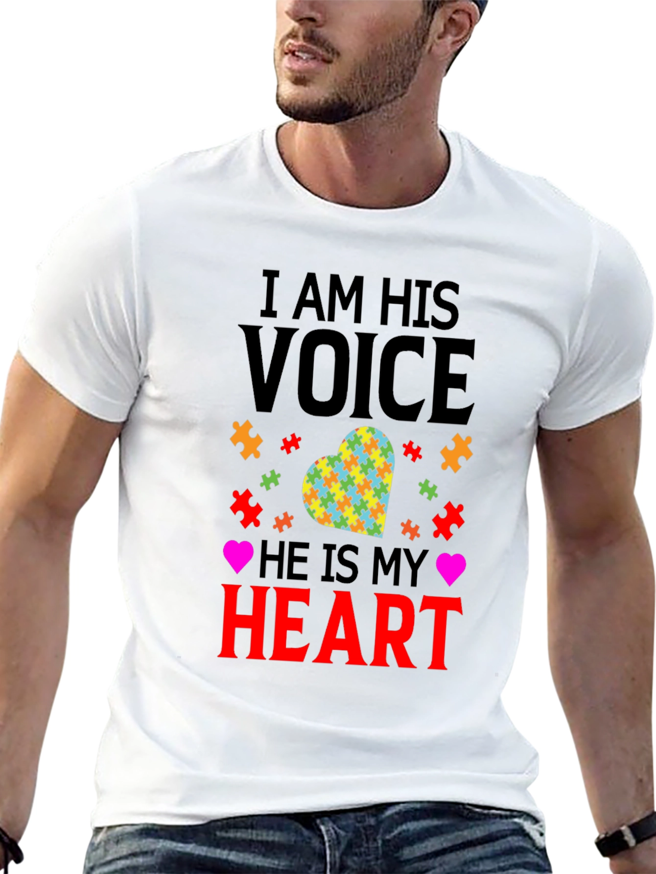 Autism Awareness T-Shirt - I Am His Voice