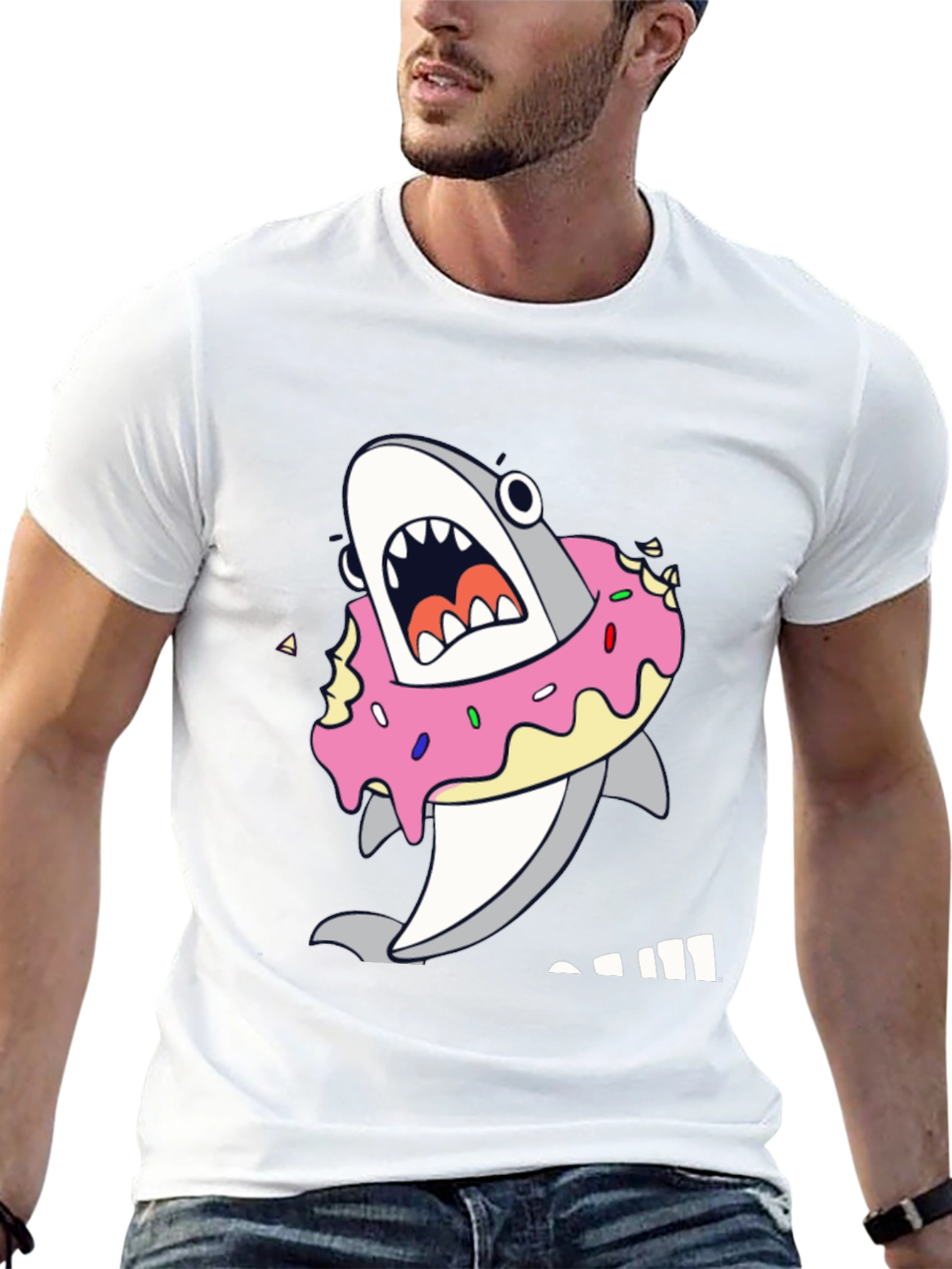 Shark Donut T-Shirt - Cute Graphic Tee