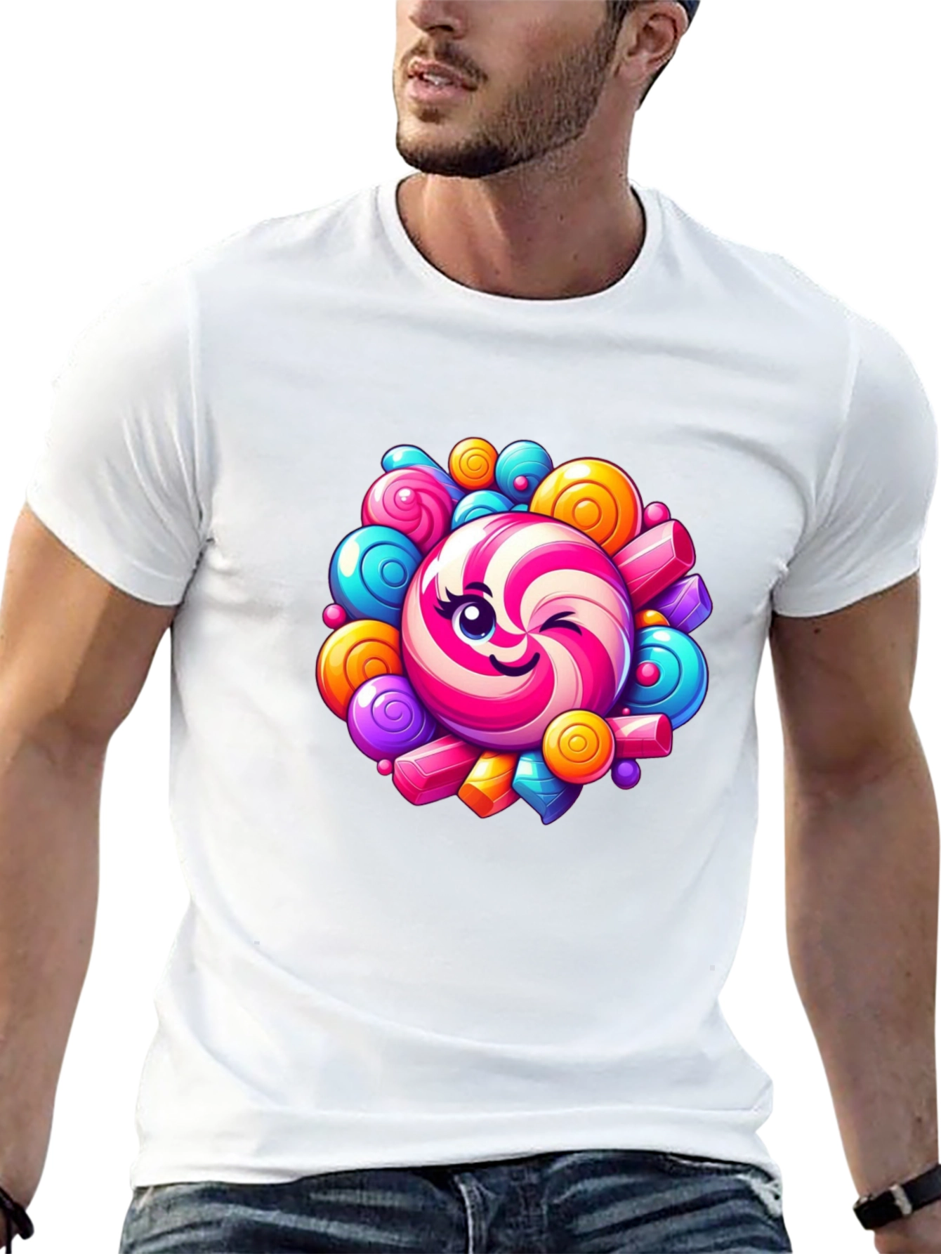 Sweet Candy Graphic Tee - Unisex Cotton T-Shirt