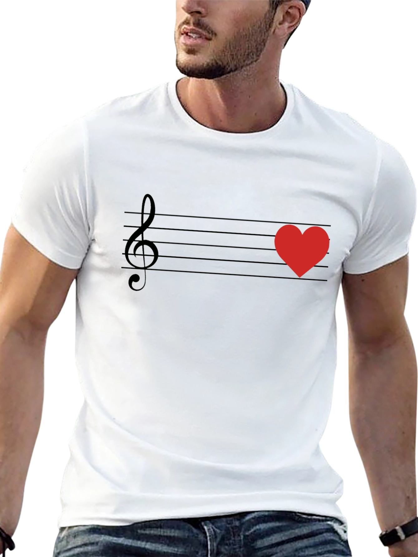 Music Love T-Shirt - Heartbeat Tee