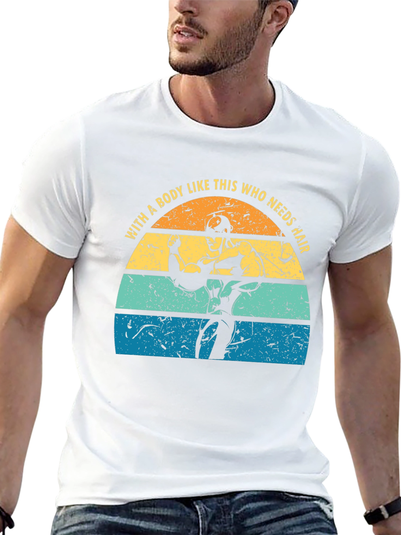 Funny Bodybuilder Graphic T-Shirt