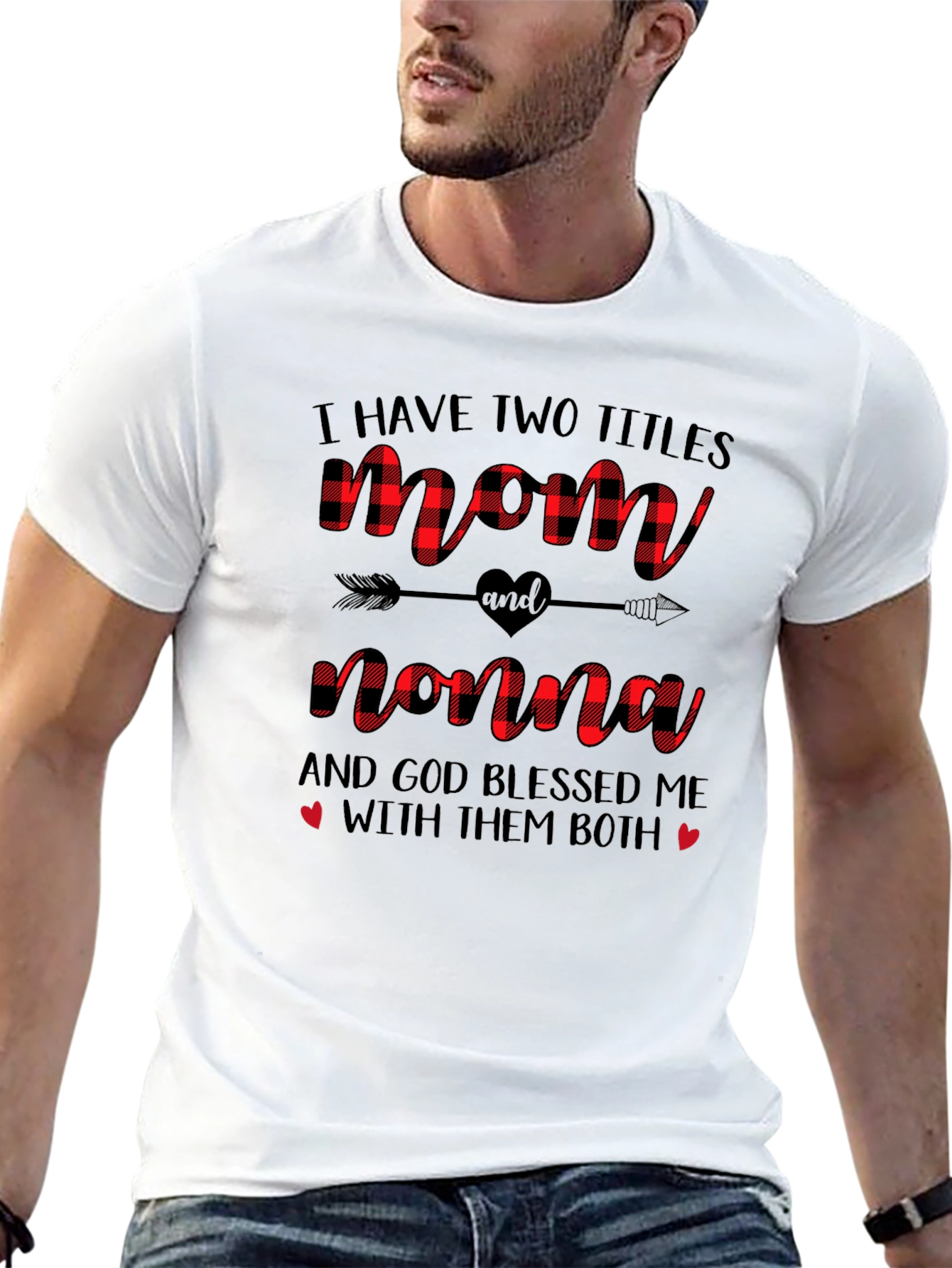 Mom and Nonna Buffalo Plaid T-Shirt
