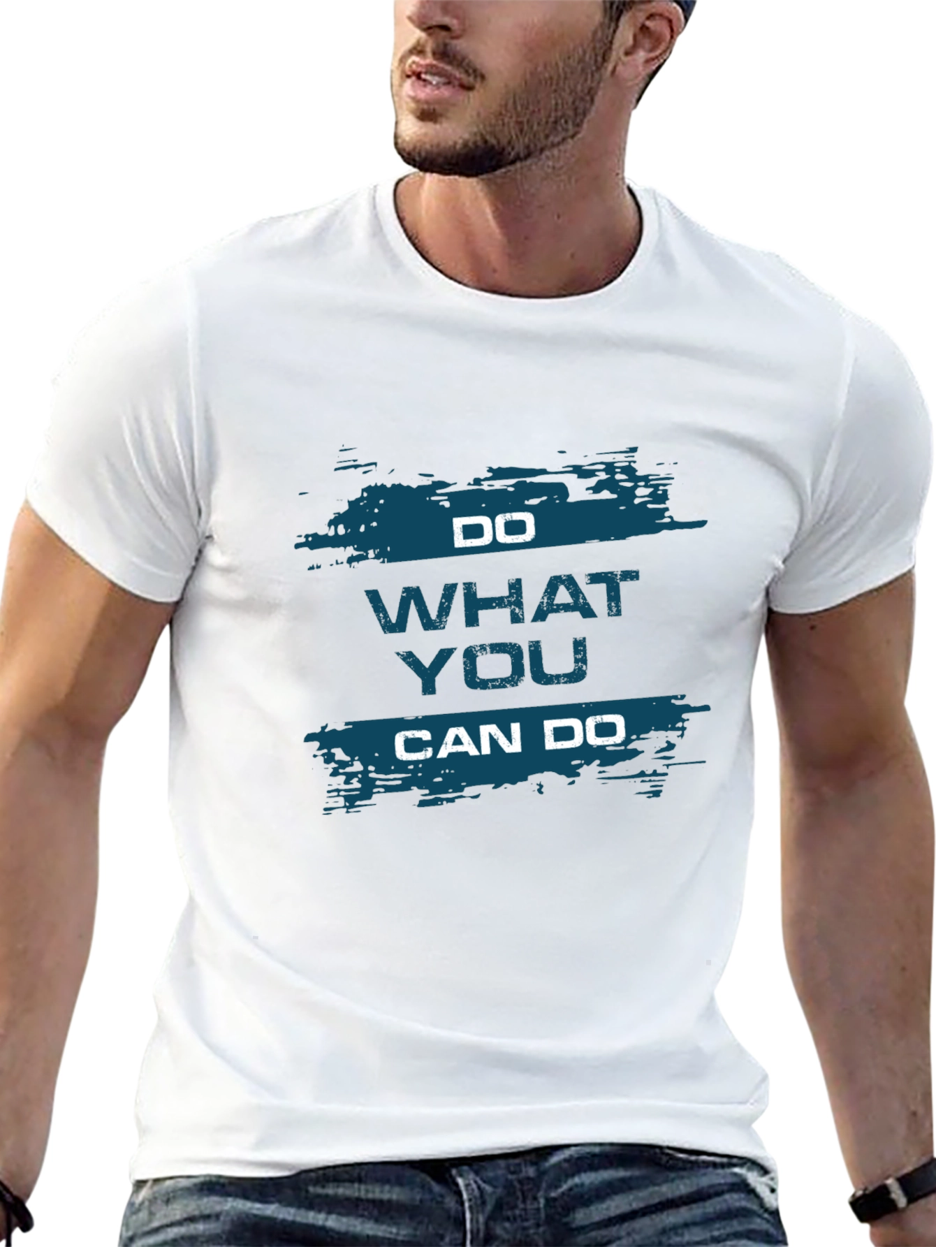Motivational Black T-Shirt - Do What You Can Do