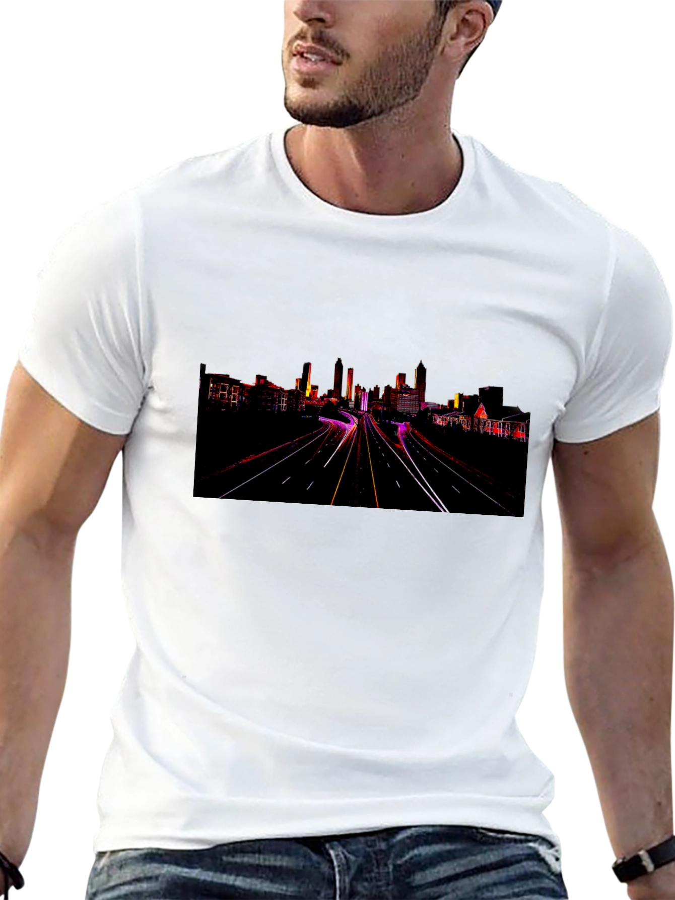 Atlanta Skyline Graphic Tee - Night Drive