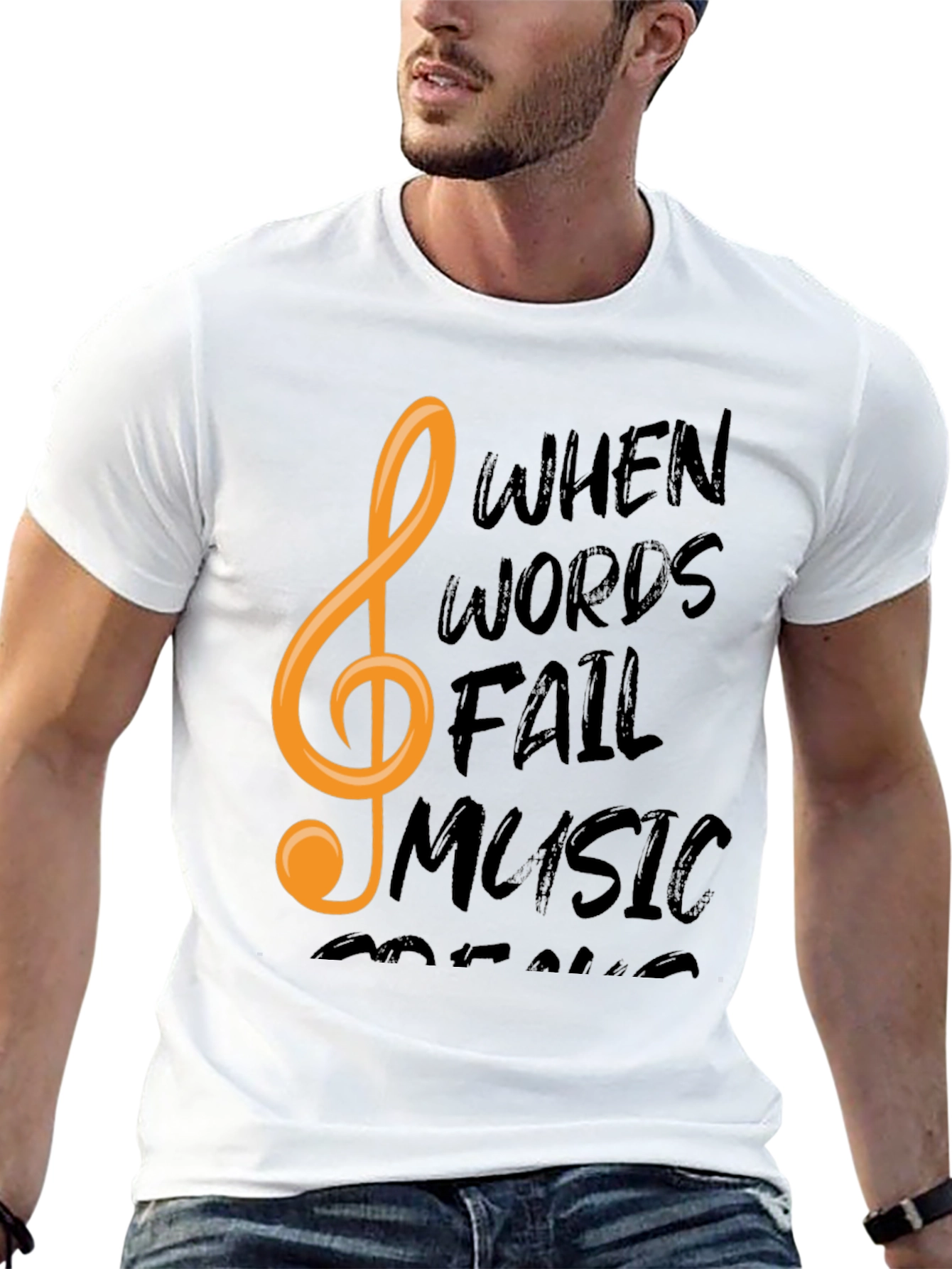 Music Speaks Black T-Shirt