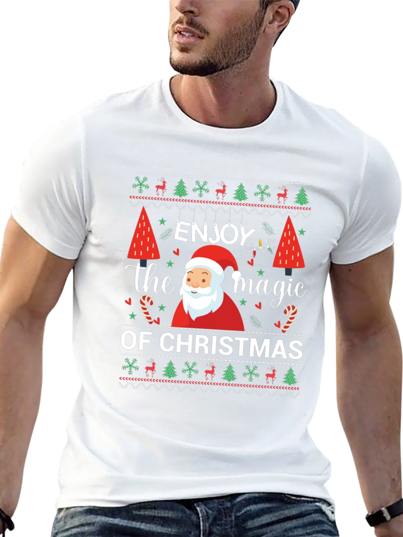 Enjoy the Magic of Christmas Black T-Shirt