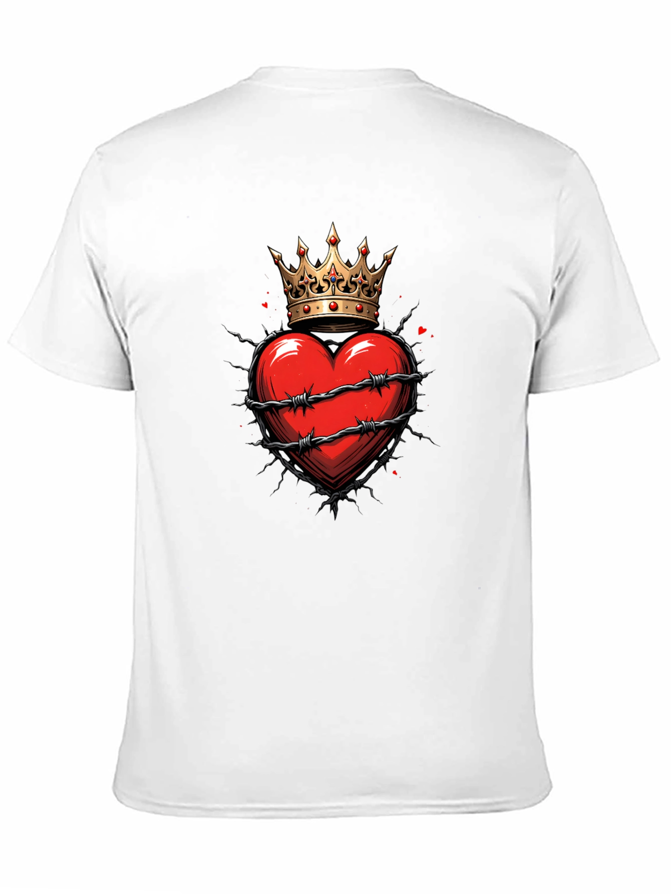 Crowned Heart Graphic Tee - Edgy Style