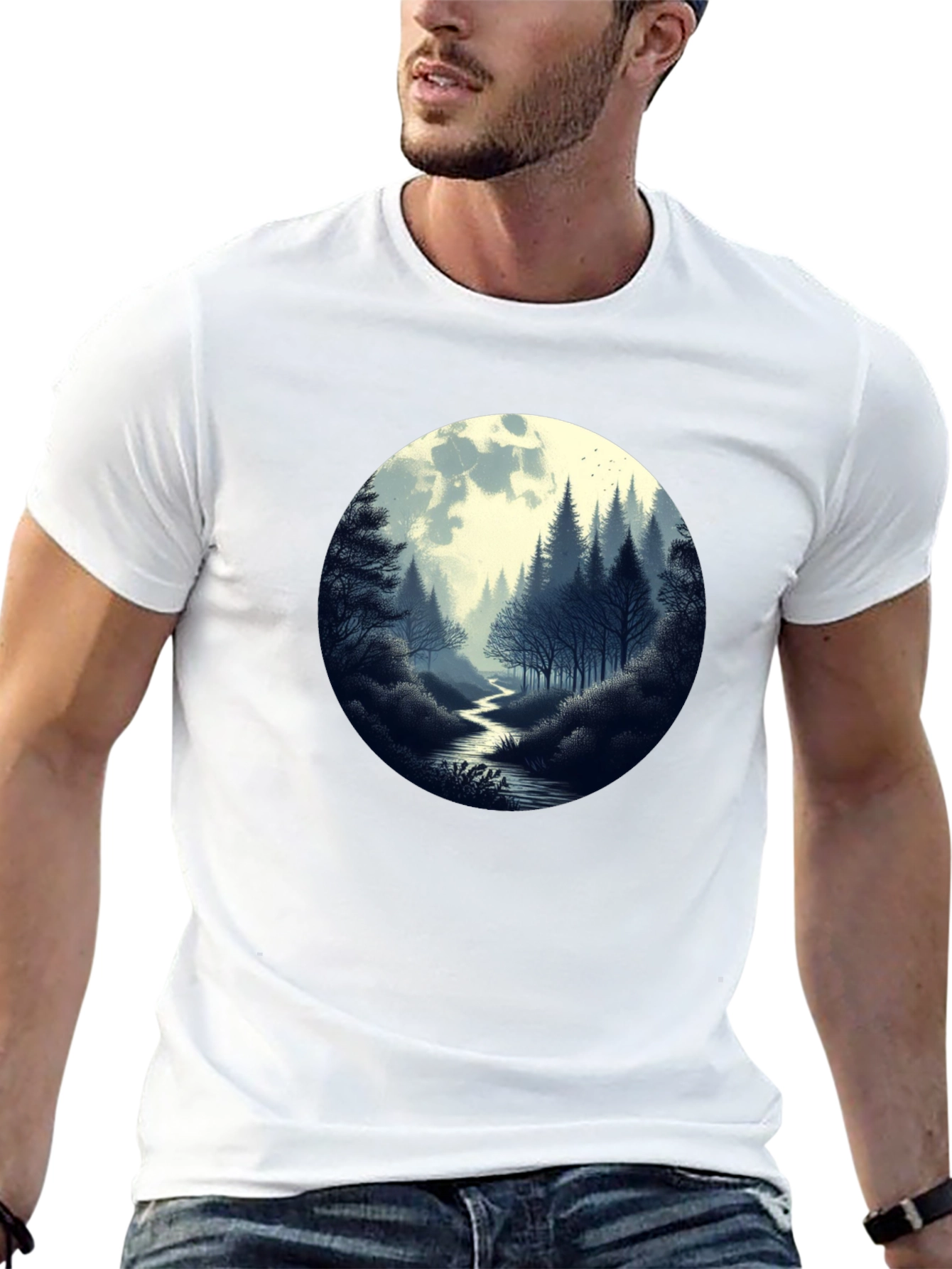 Nature Scene Graphic Print Tee