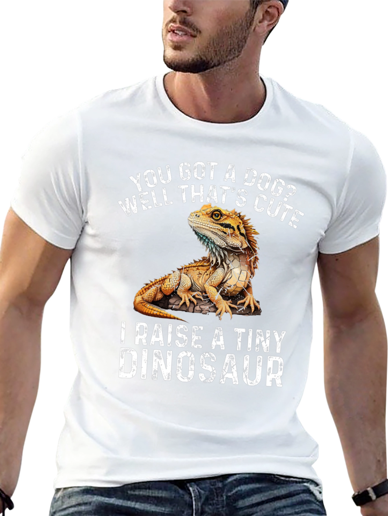 Funny Bearded Dragon T-Shirt - Raise a Tiny Dinosaur