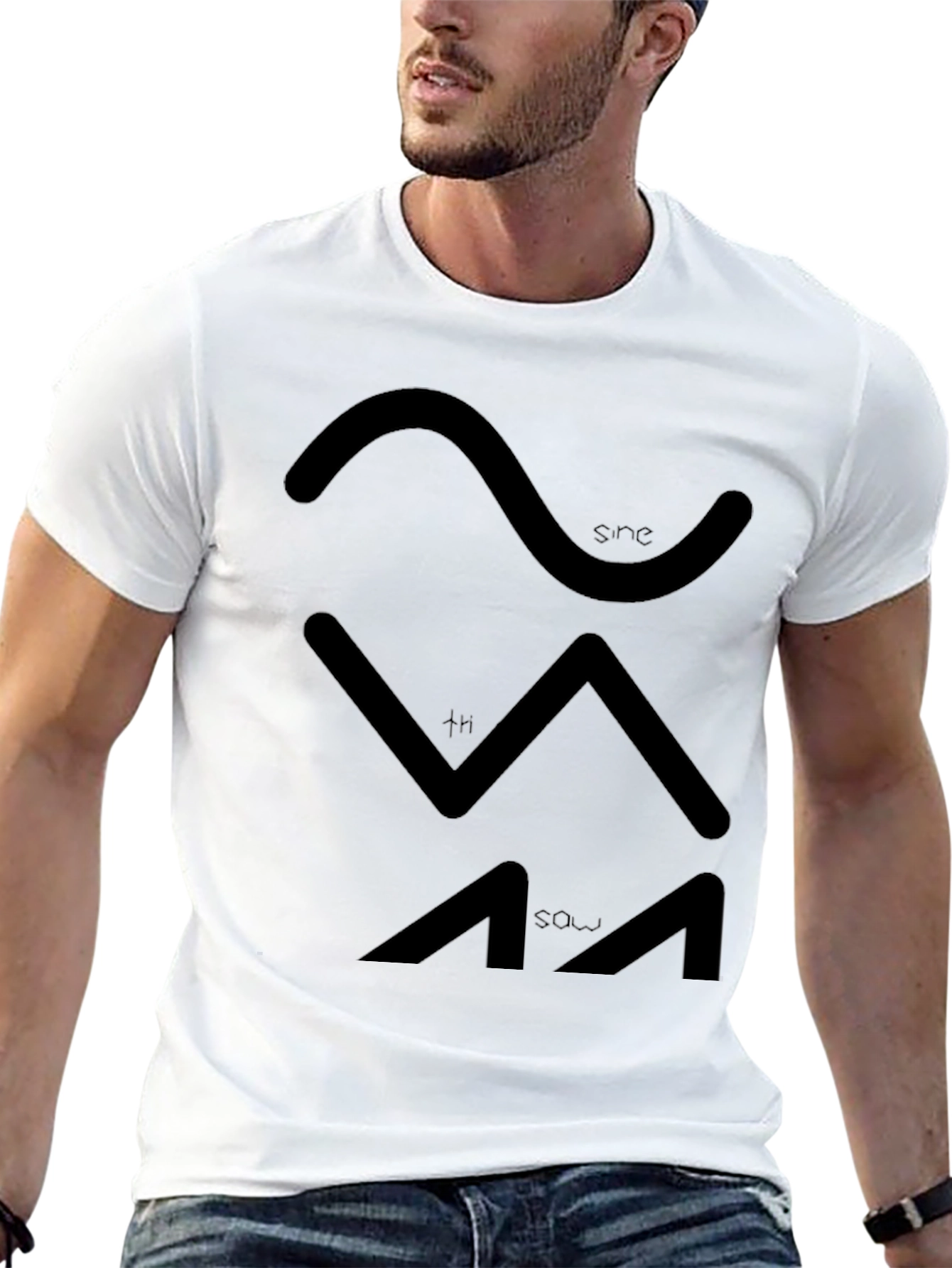 Sine Sawtooth Waveform Graphic Tee