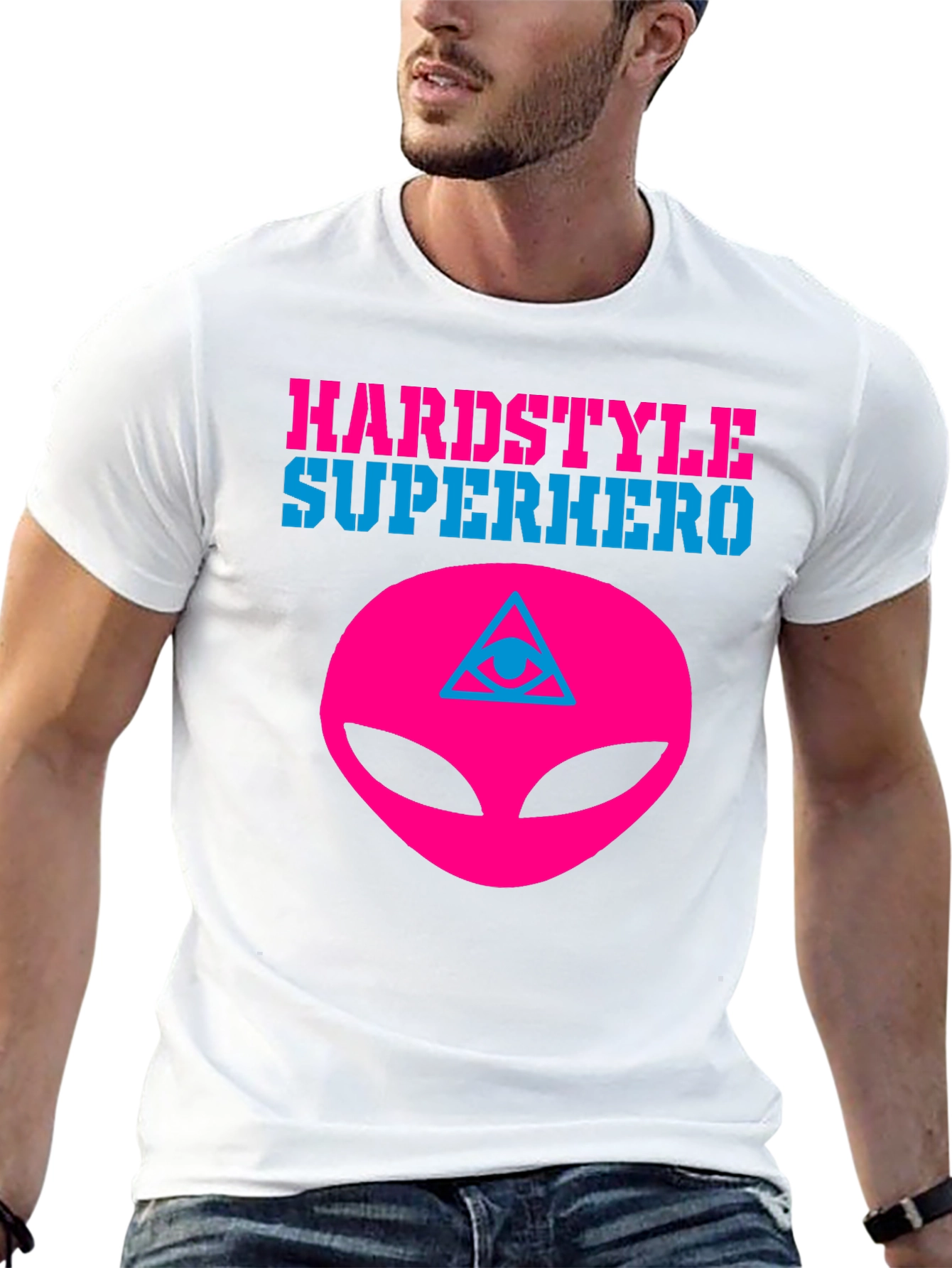 Hardstyle Superhero Alien Graphic Tee