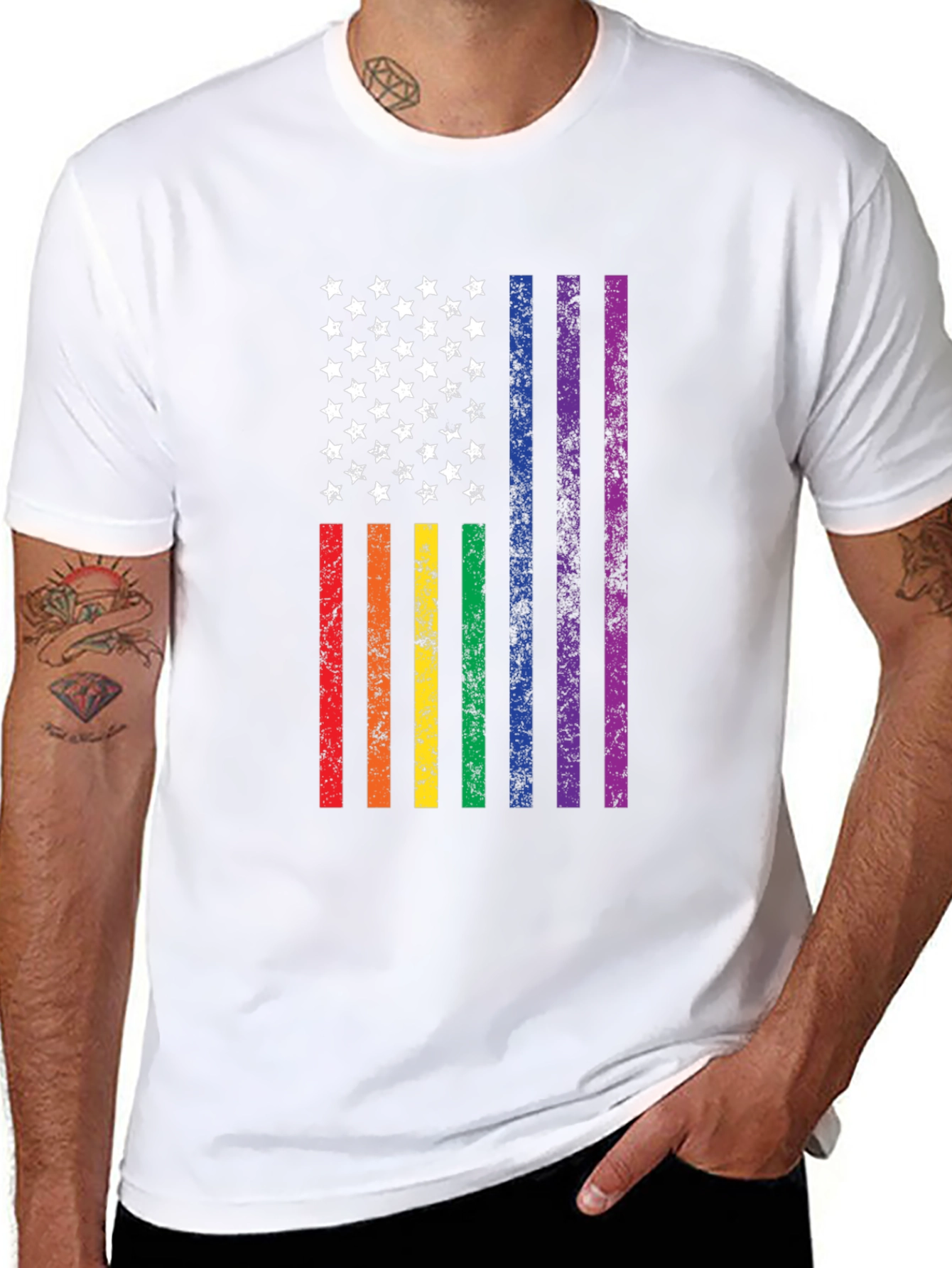 LGBT Pride American Flag T-Shirt