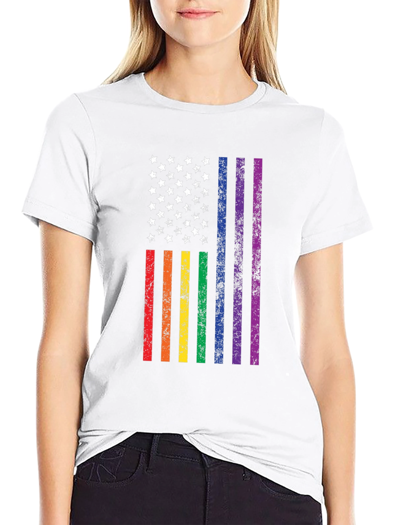 LGBT Pride American Flag T-Shirt