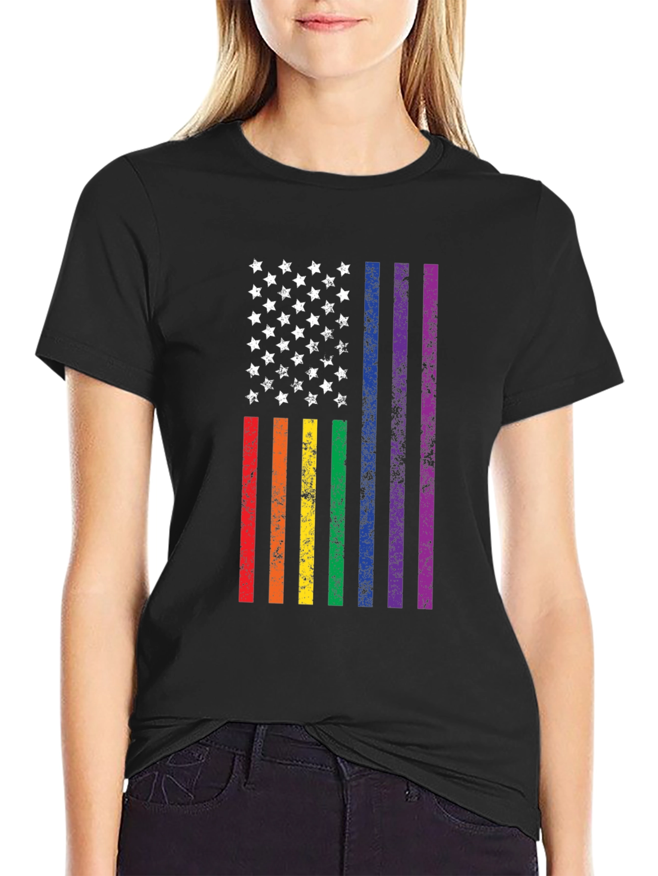 LGBT Pride American Flag T-Shirt