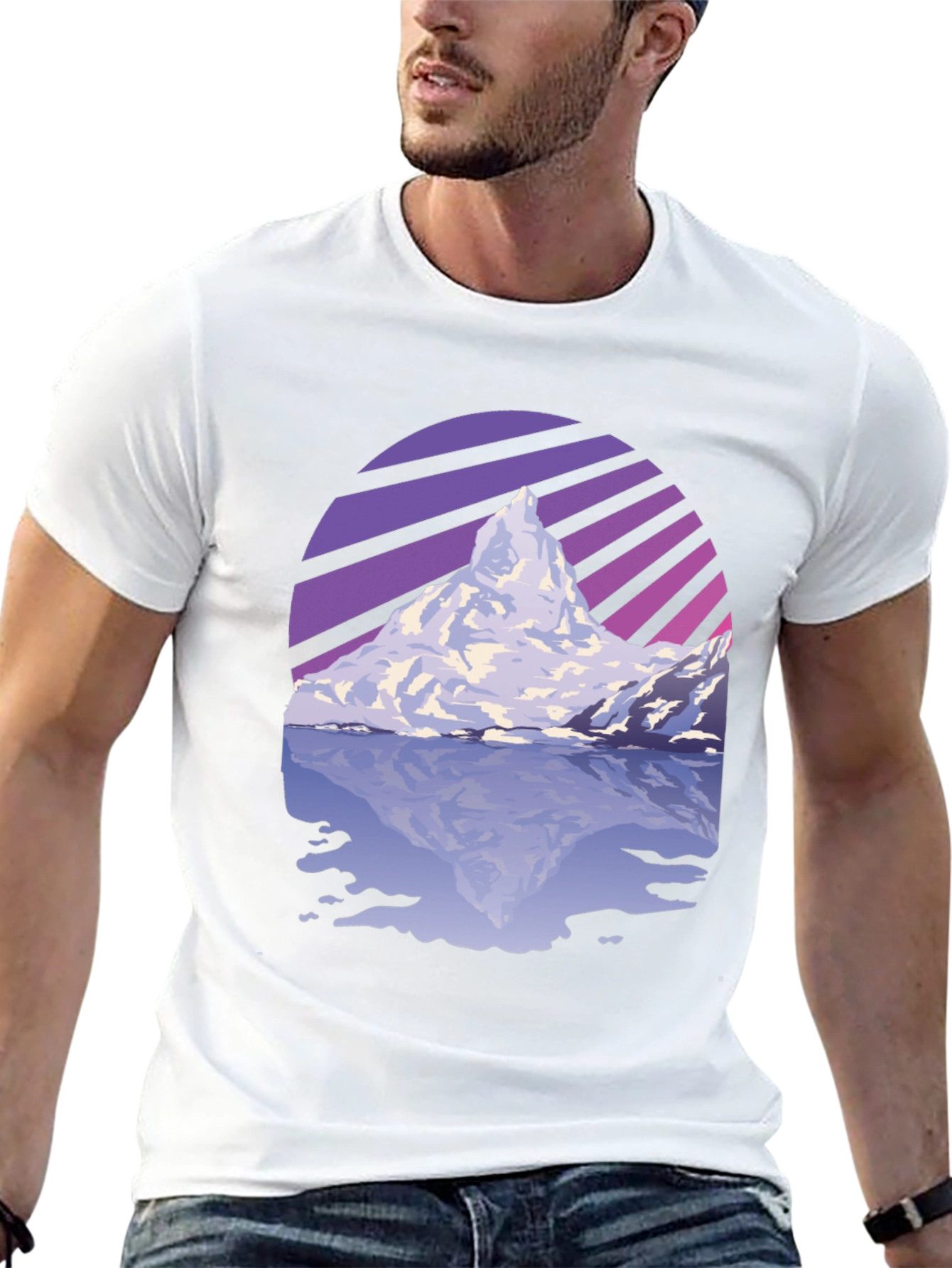 Mountain Peak Reflection Graphic T-Shirt