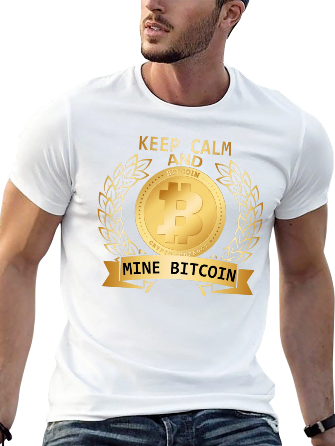 Keep Calm and Mine Bitcoin T-Shirt