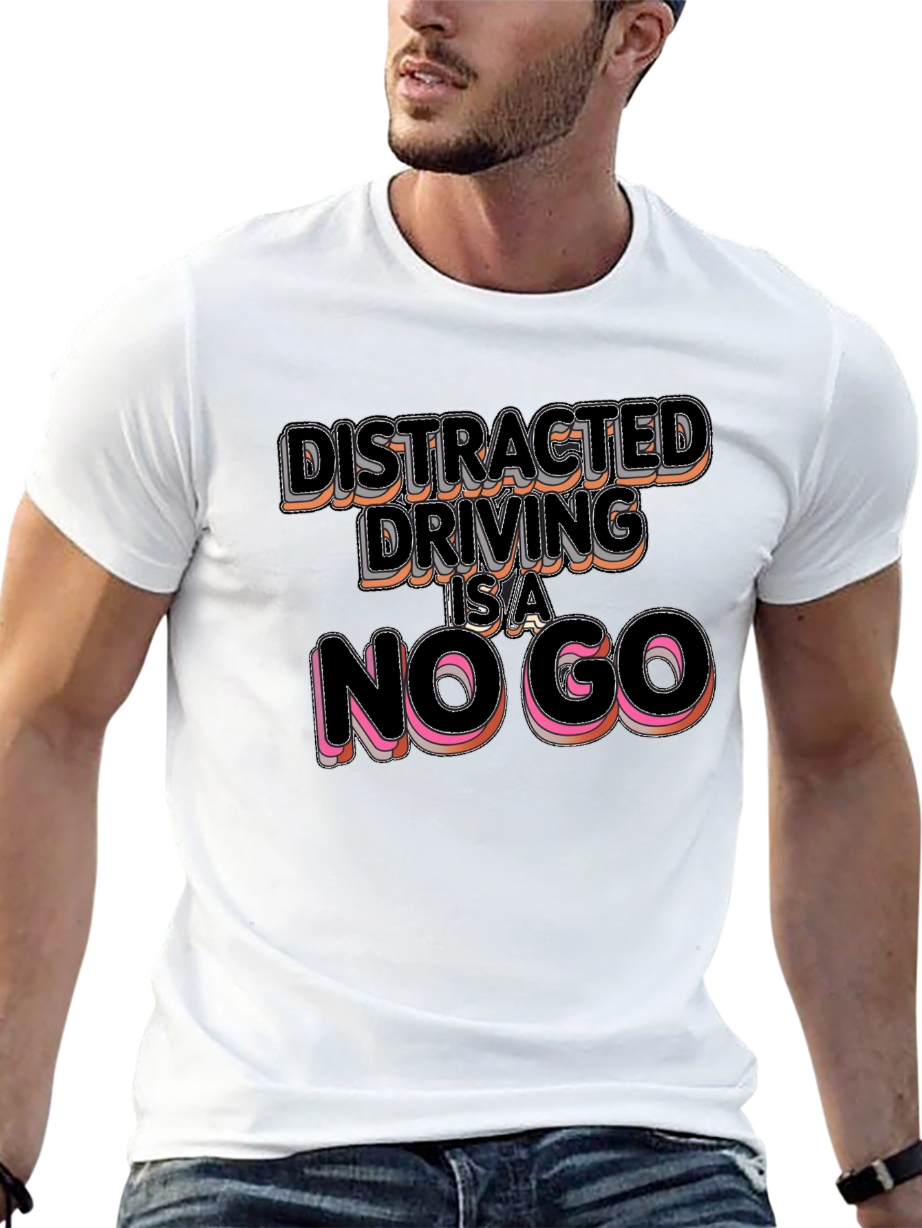 Distracted Driving No Go Graphic Tee