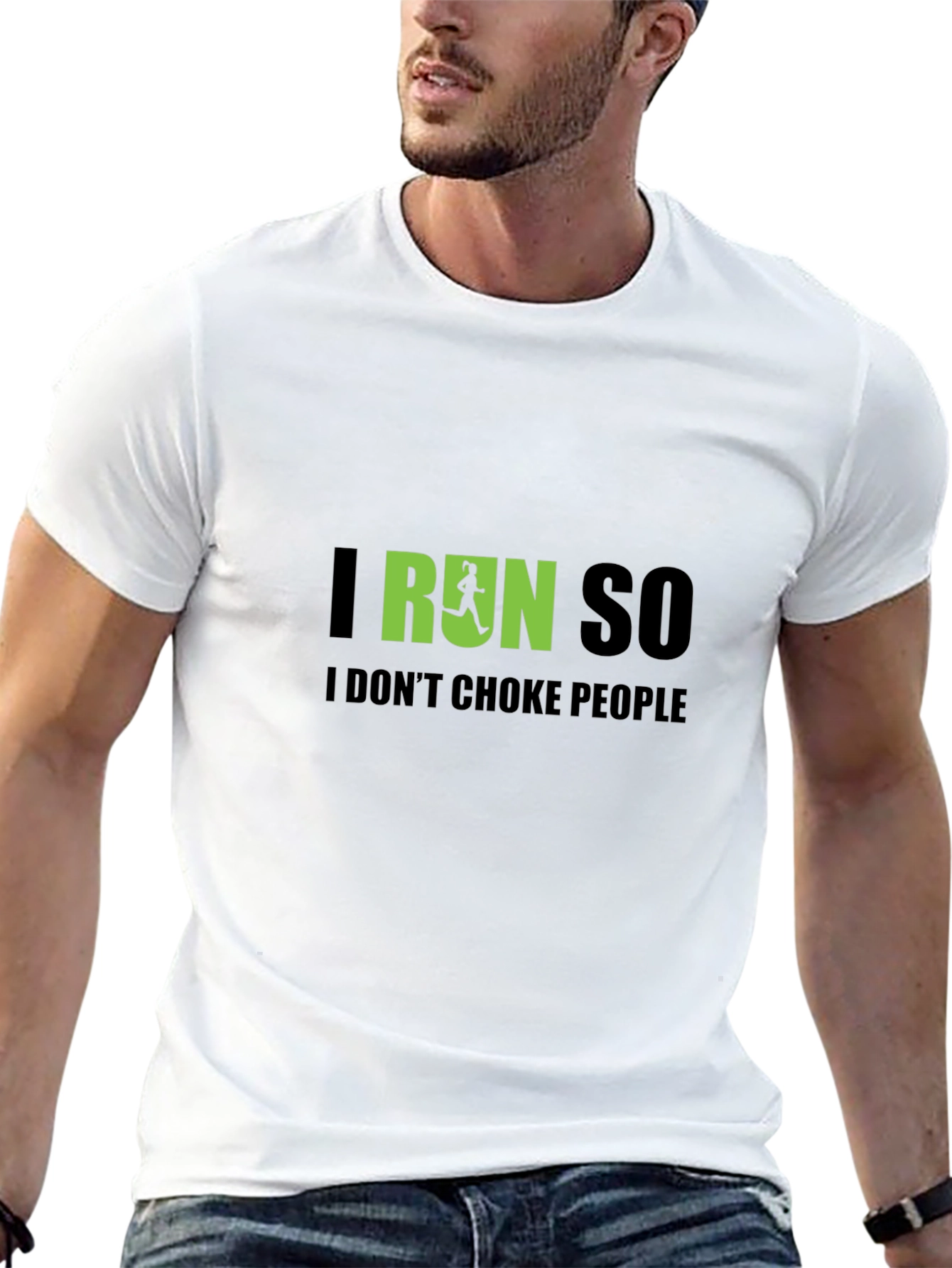 I Run So I Dont Choke People Graphic T-Shirt