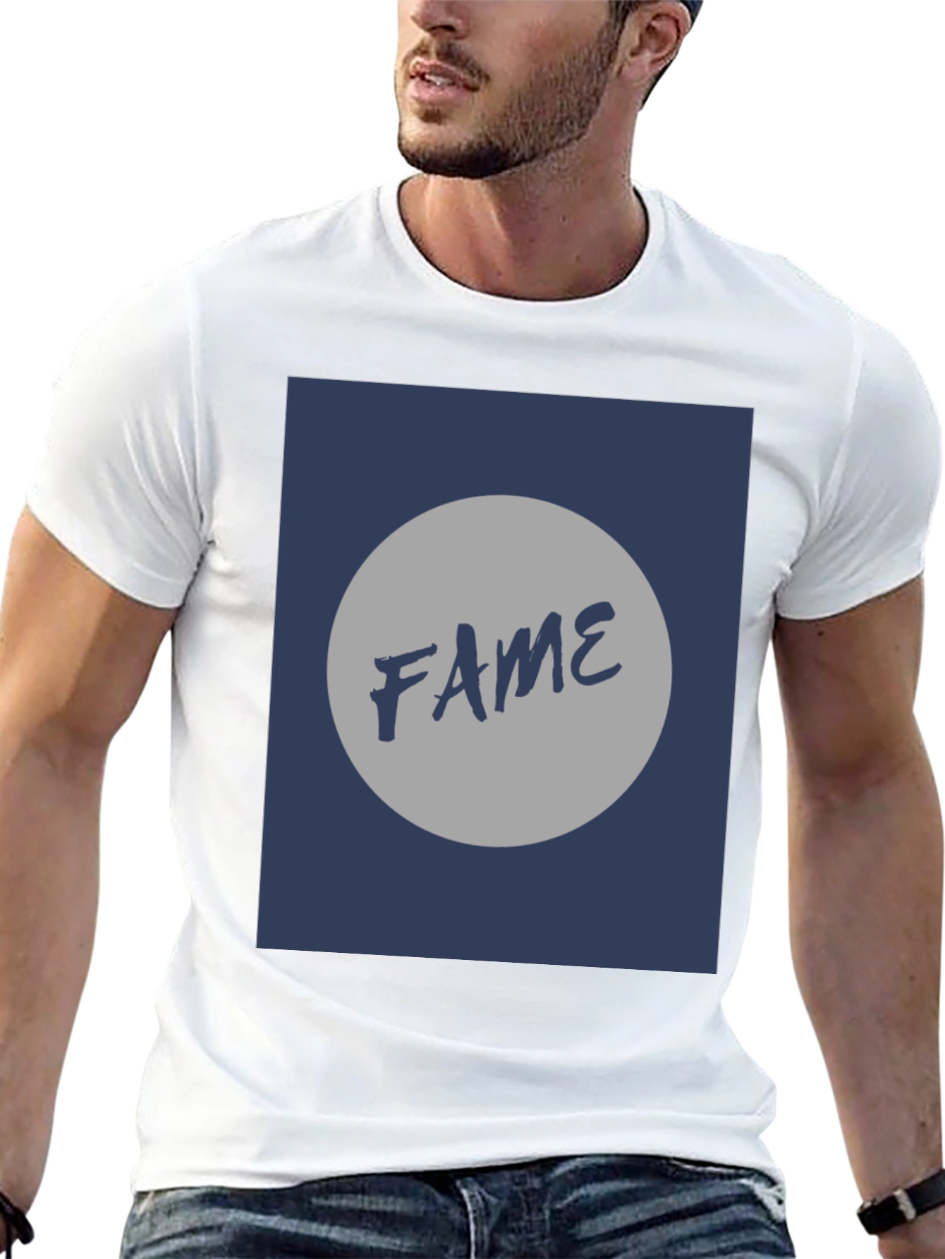 Fame Graphic Tee - Classic Black Cotton T-Shirt