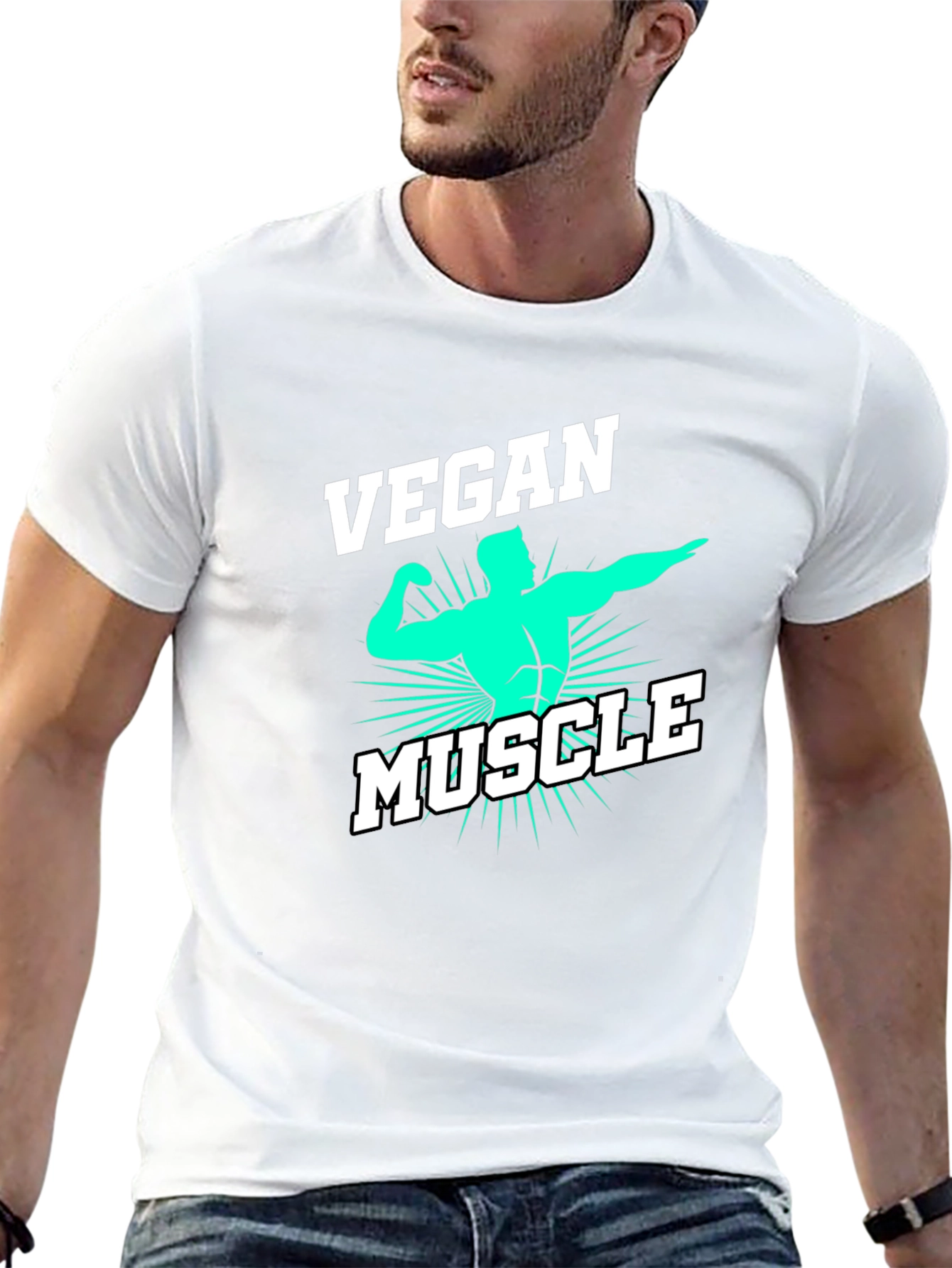 Vegan Muscle Black T-Shirt