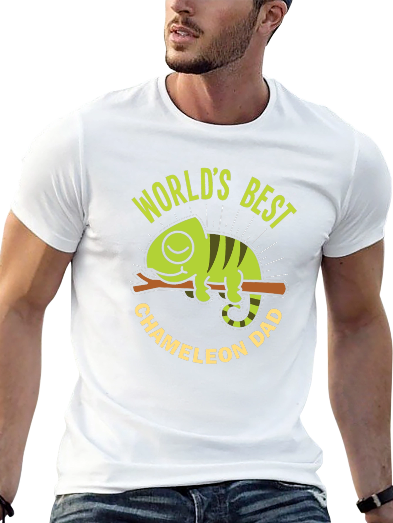 Worlds Best Chameleon Dad T-Shirt