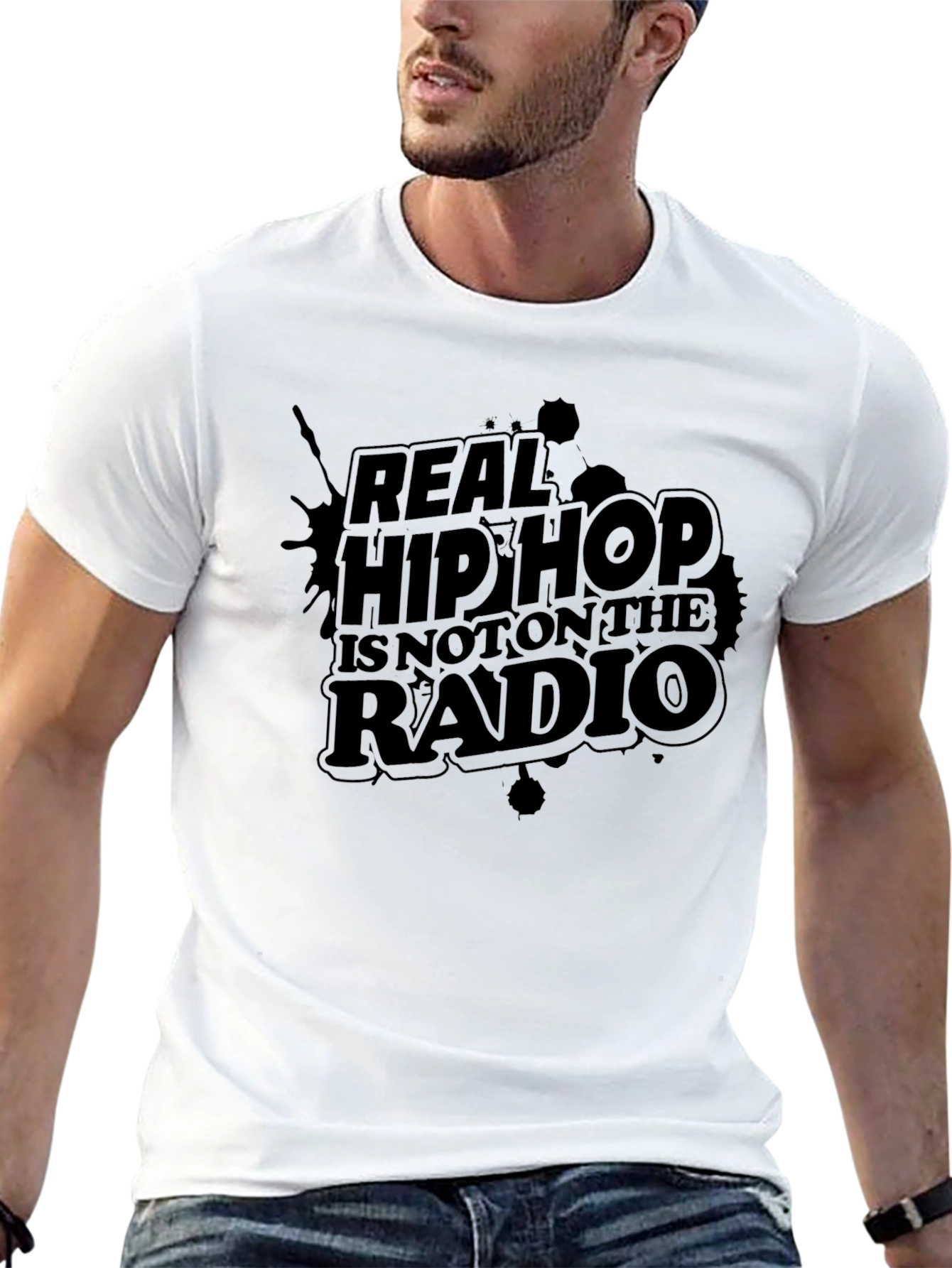 Real Hip Hop T-Shirt - Graphic Tee - Black
