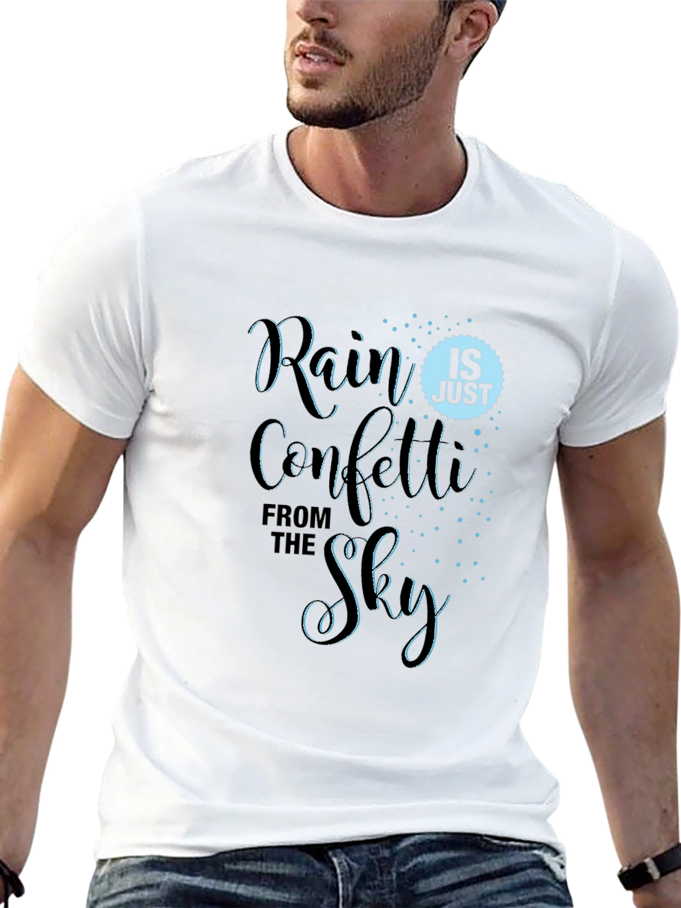 Rain Confetti Sky Graphic T-Shirt