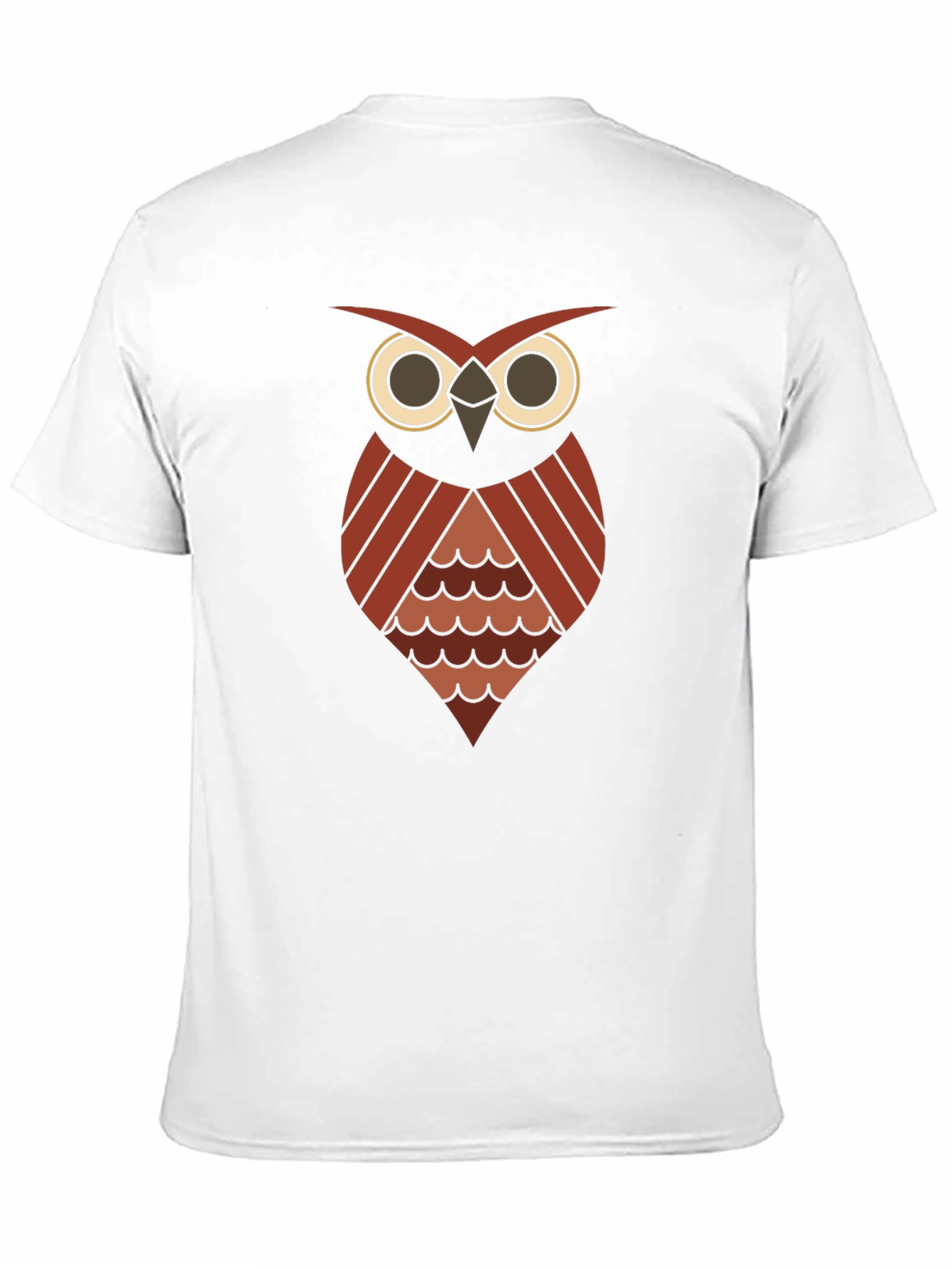 Geometric Owl Graphic T-Shirt - Mens Casual Tee