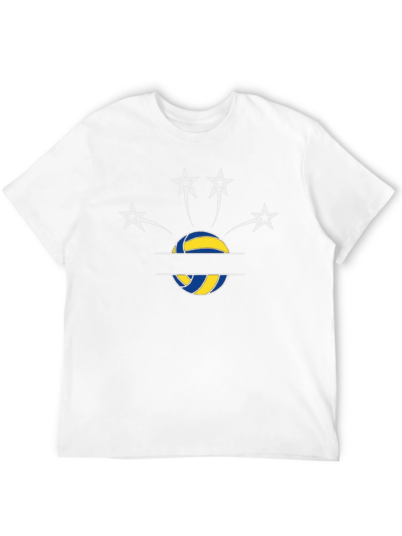 Volleyball Star Graphic T-Shirt - Black