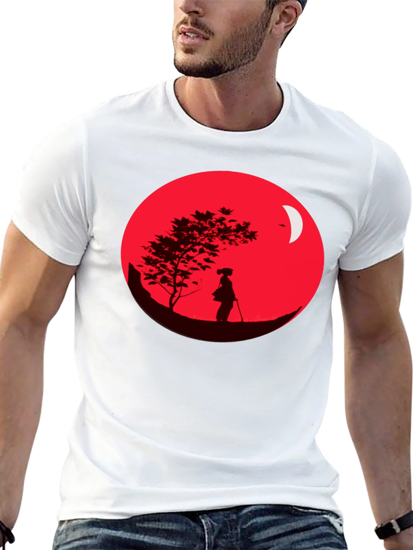 Samurai Silhouette Graphic Tee