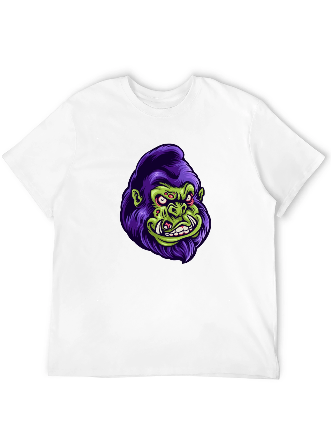 Monster Gorilla Graphic Tee - Black Cotton Blend
