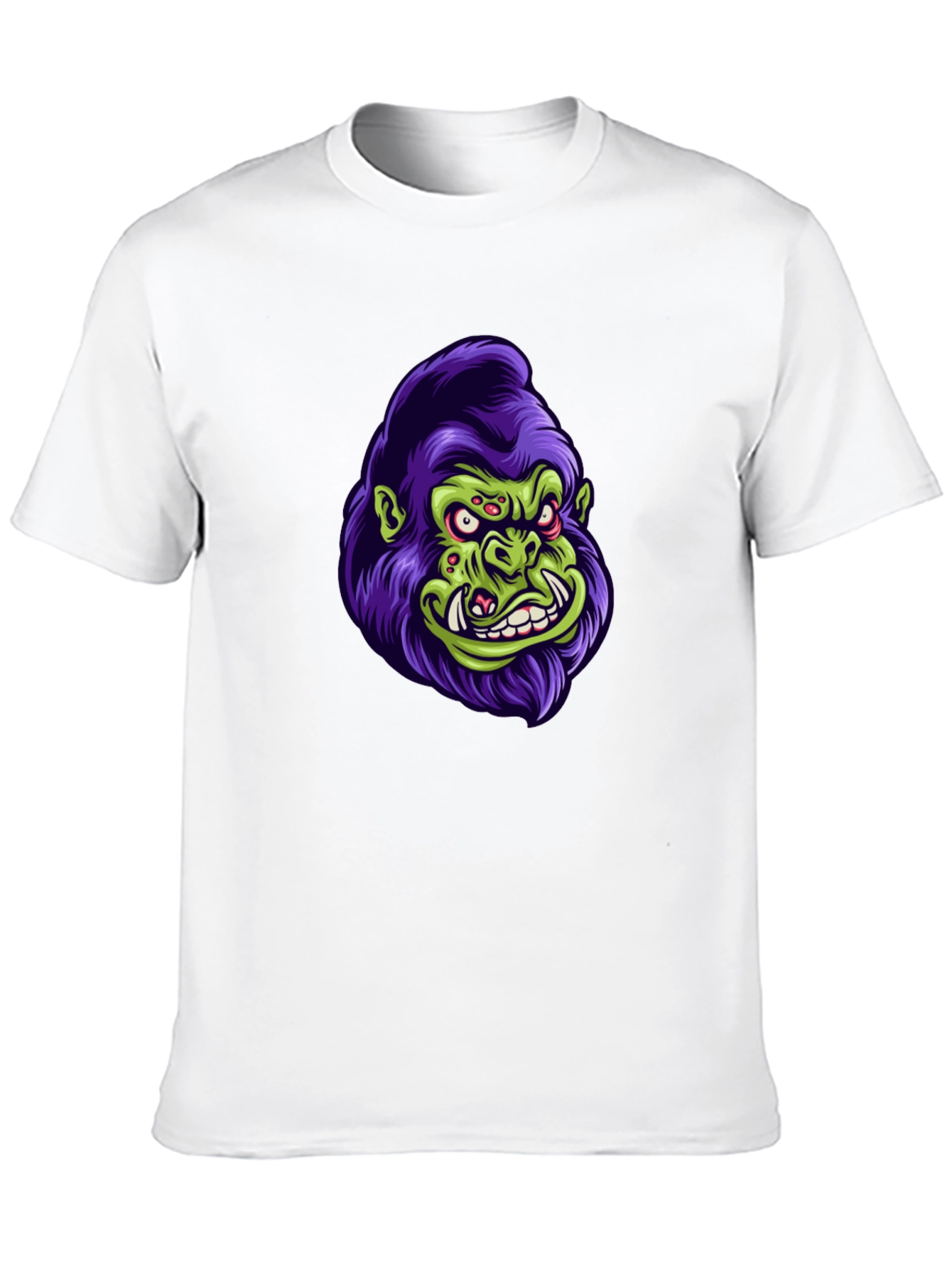 Monster Gorilla Graphic Tee - Black Cotton Blend