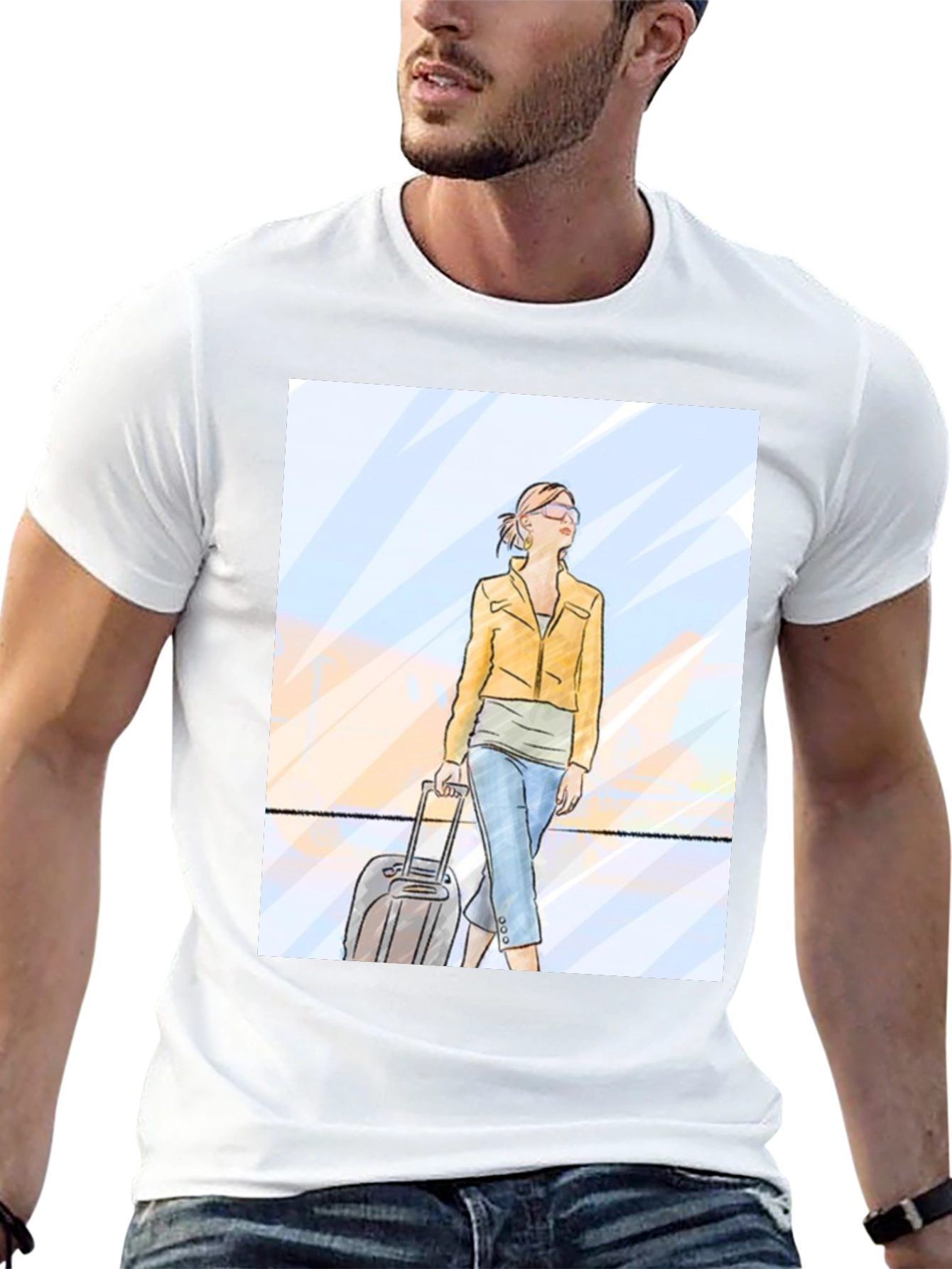 Traveler Graphic Tee - Black Crew Neck