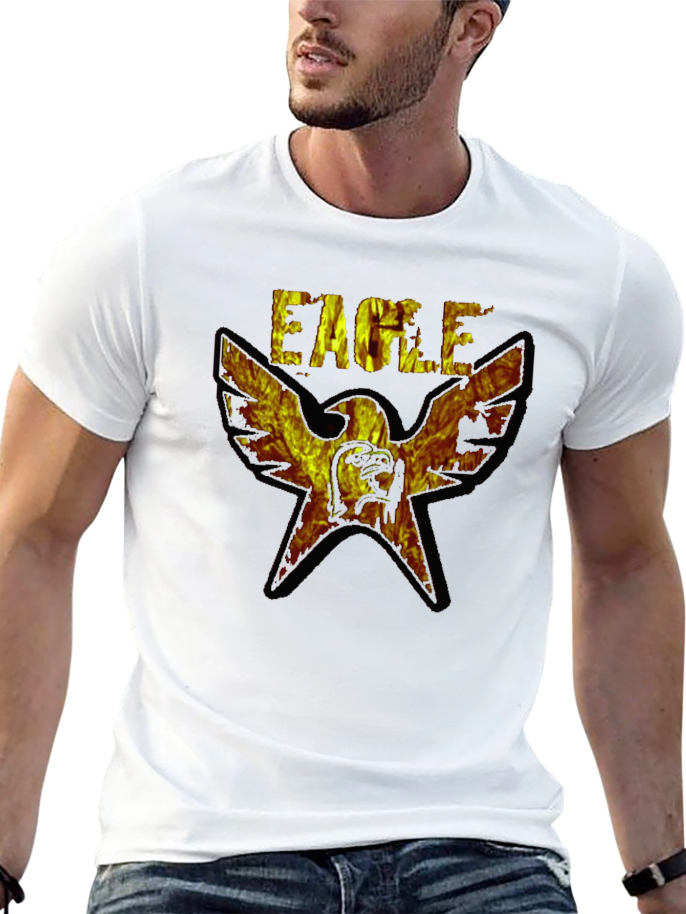 Fiery Eagle Graphic T-Shirt - Bold & Unique Design