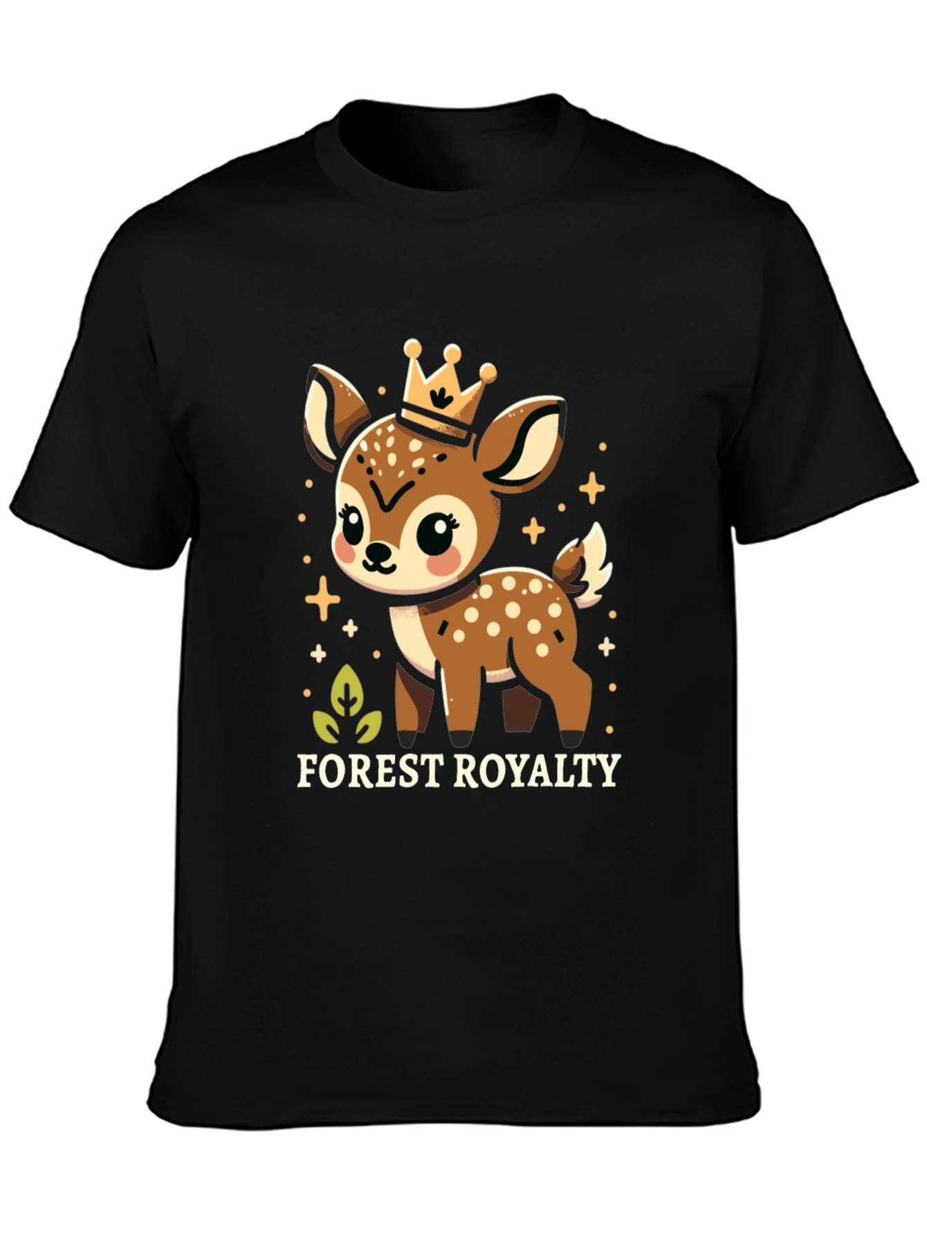 Forest Royalty Cute Deer Graphic Tee