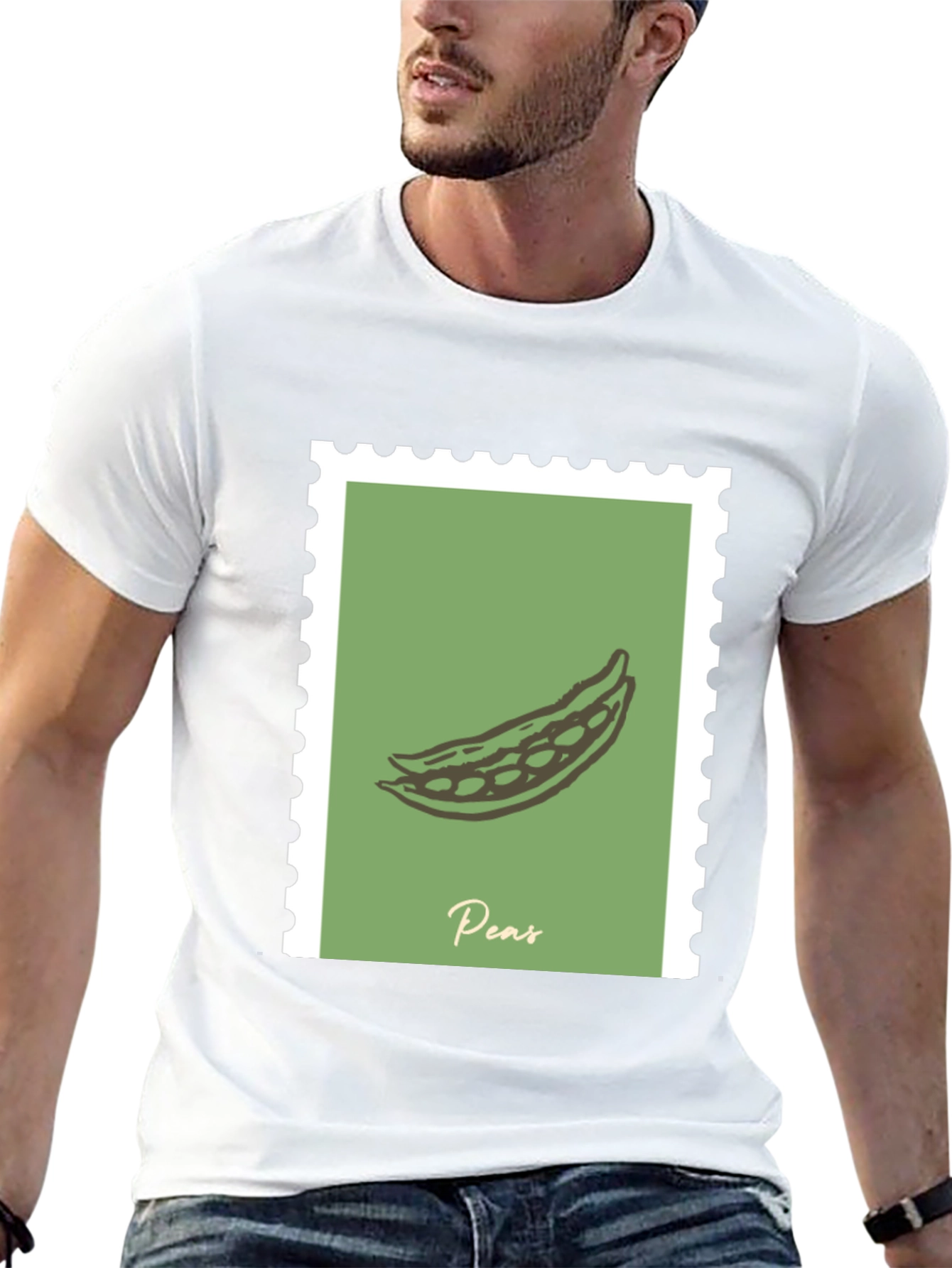 Peas Graphic Tee - Black Cotton T-Shirt
