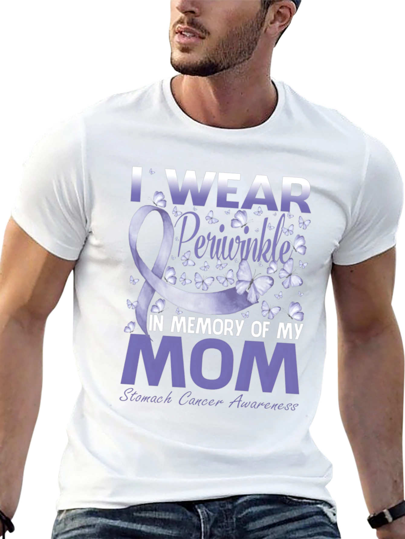 I Wear Periwinkle Stomach Cancer Awareness T-Shirt